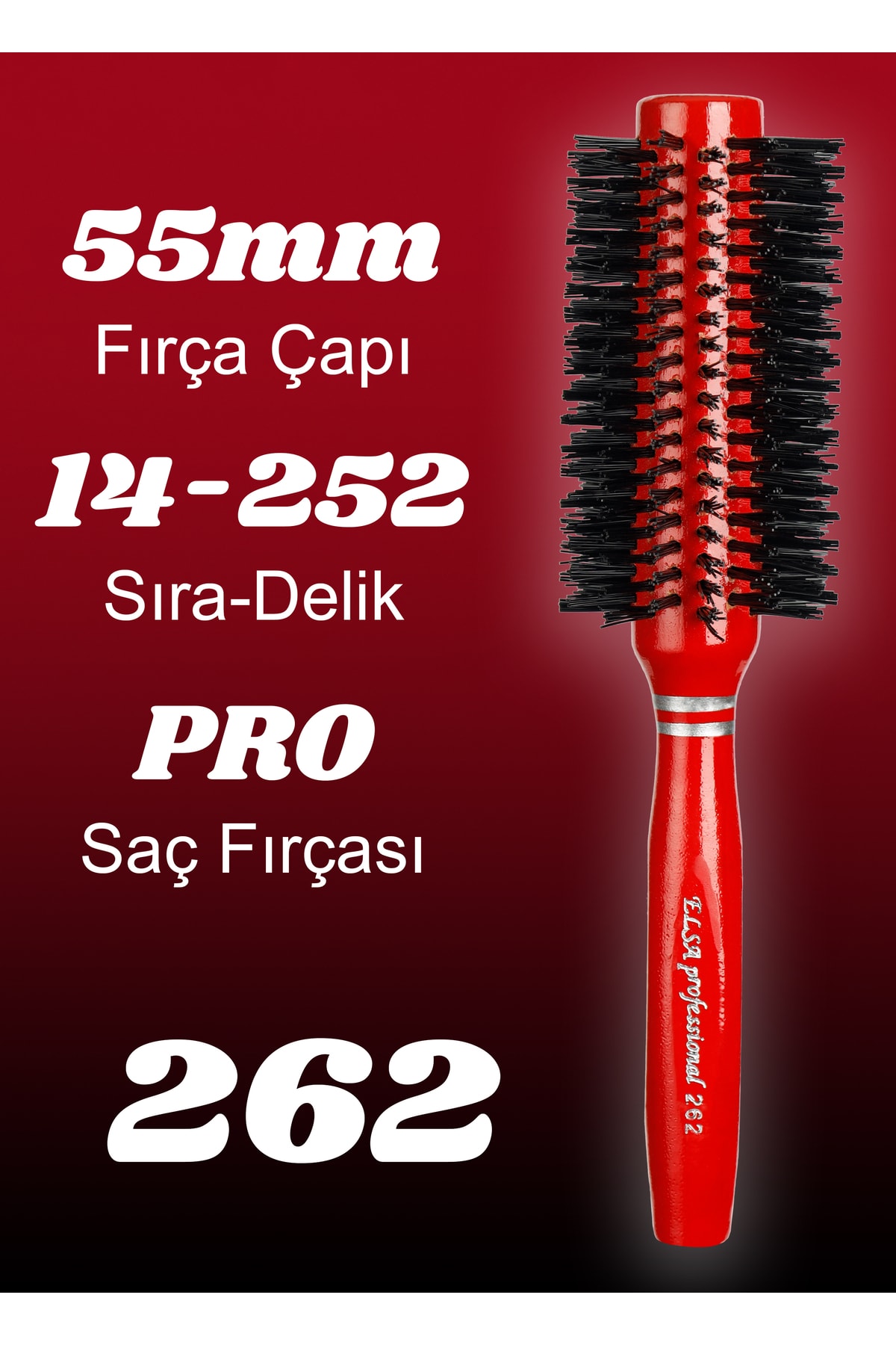 Professional 262 Kırmızı Saç Fön Fırçası