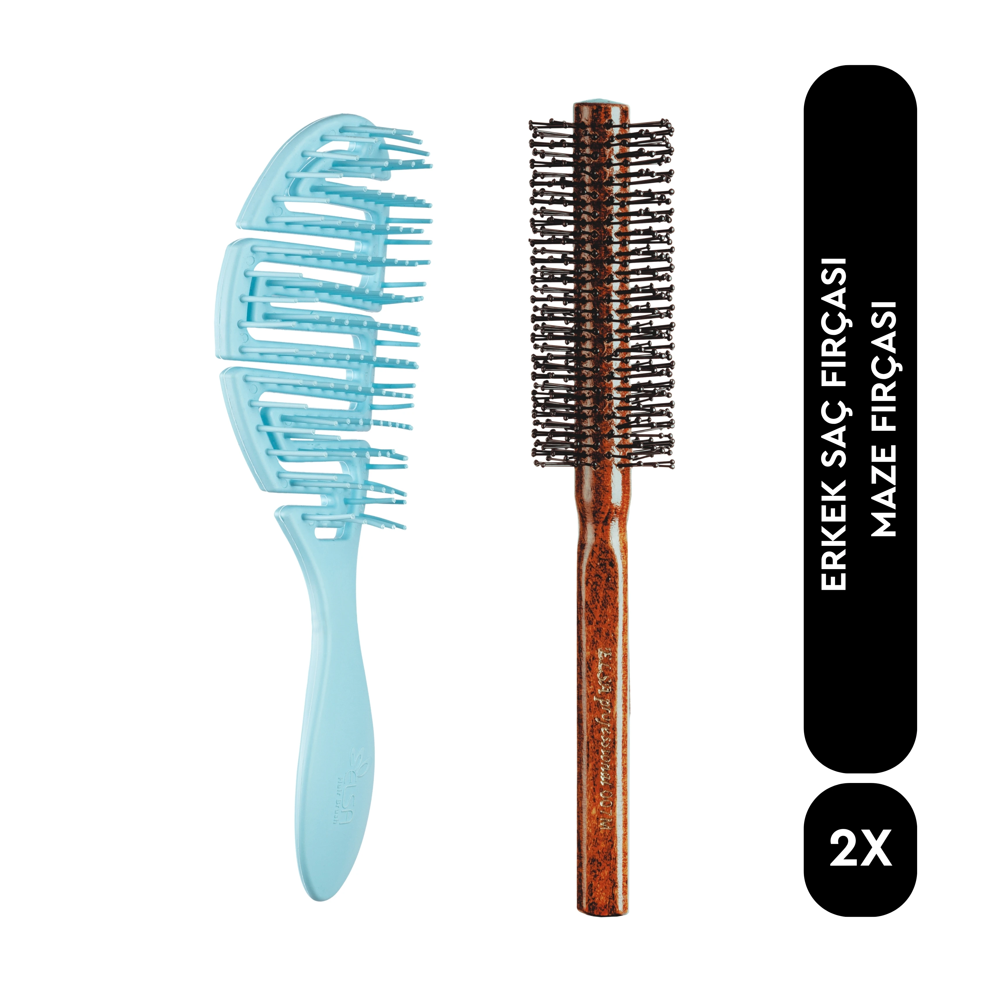 Professional Maze Ve 007 Büyük Saç Fırçası Üç Boyutlu Fırça)