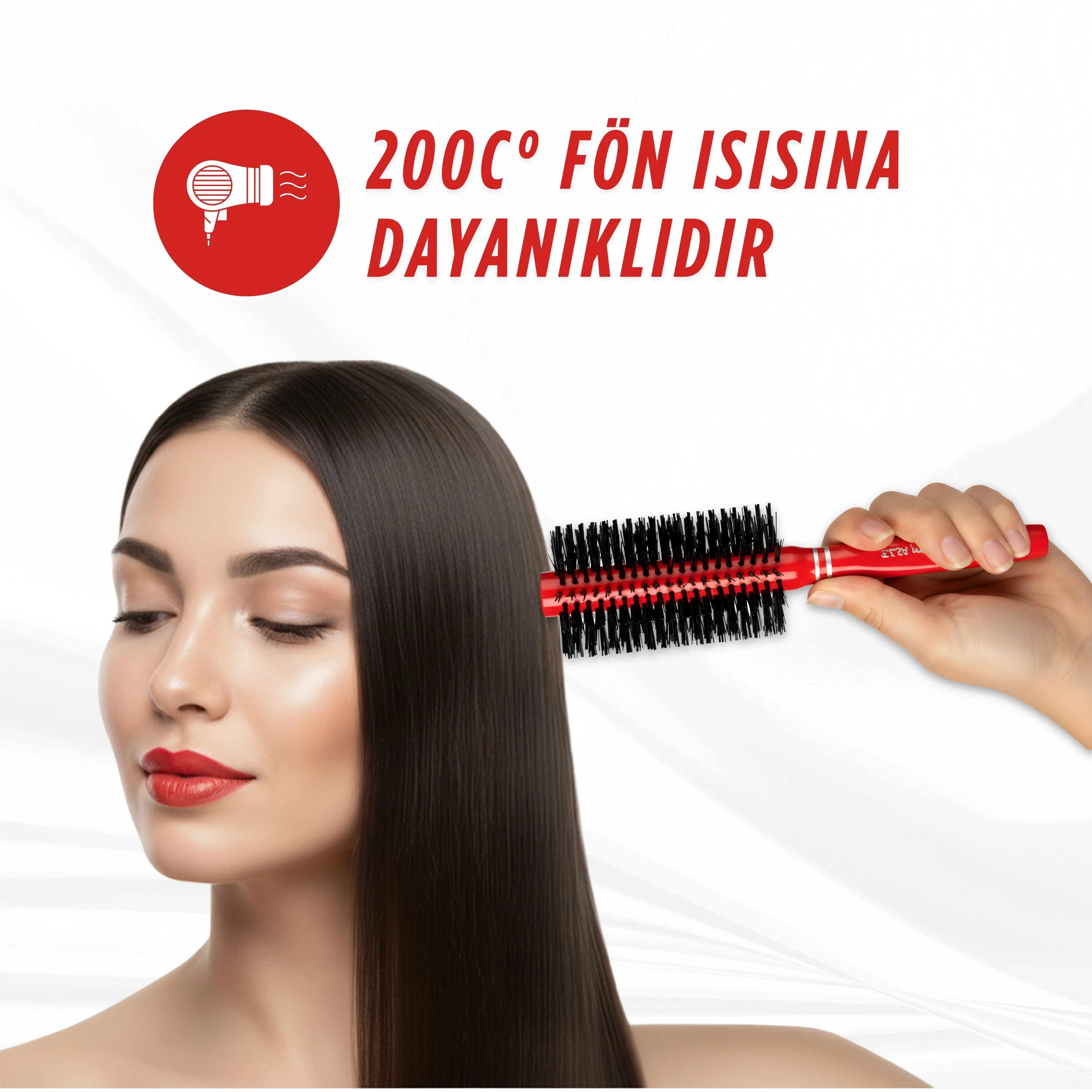 Professional 271 Kırmızı Saç Fırçası