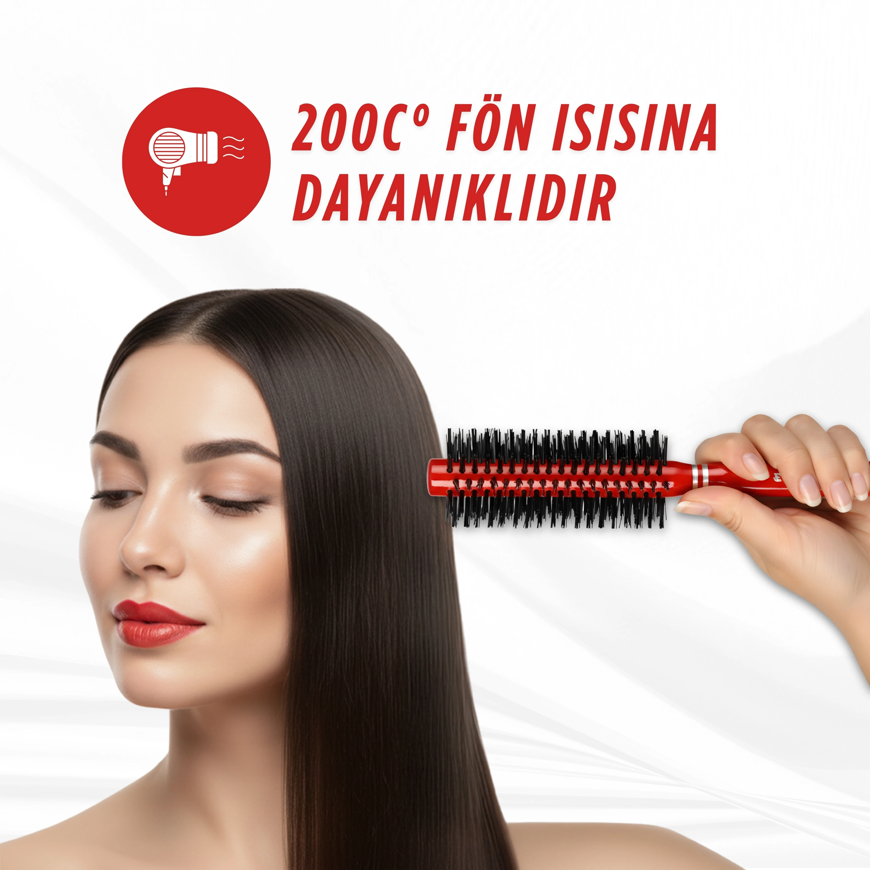 Professional 2002 Kırmızı Saç Fırçası