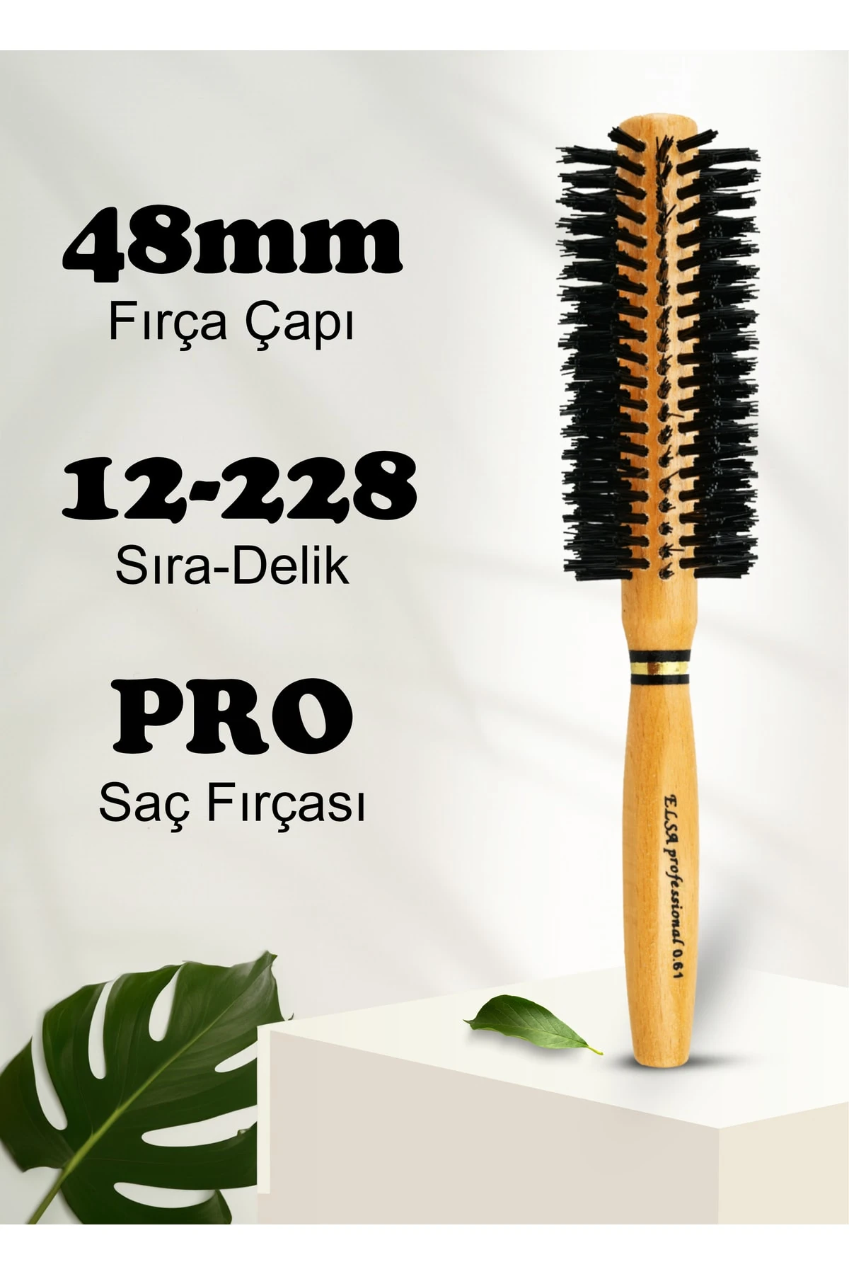 Elsa Professional 0.61 Natürel Saç Fırçası