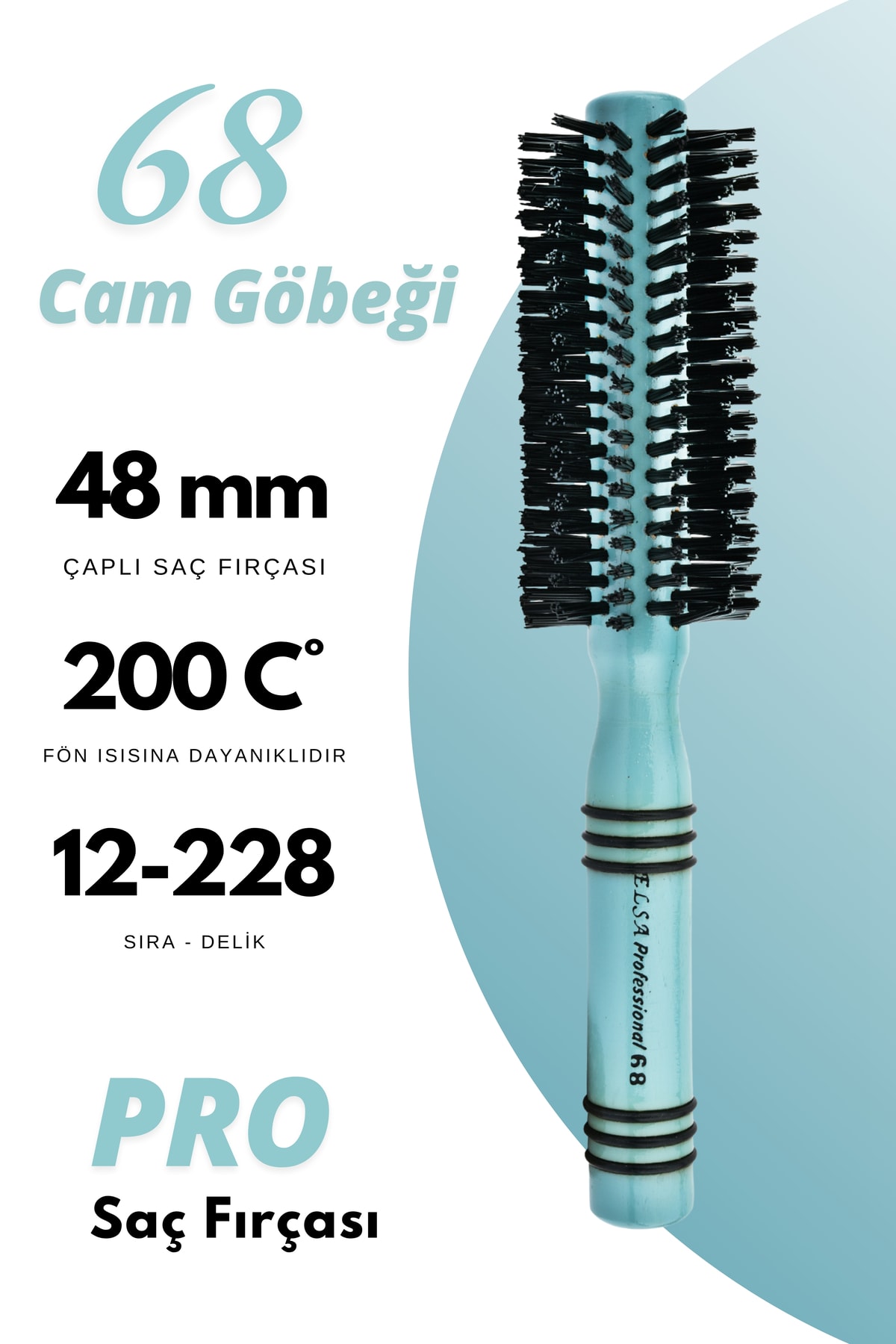 Professional 69 Cam Göbeği Saç Fırçası