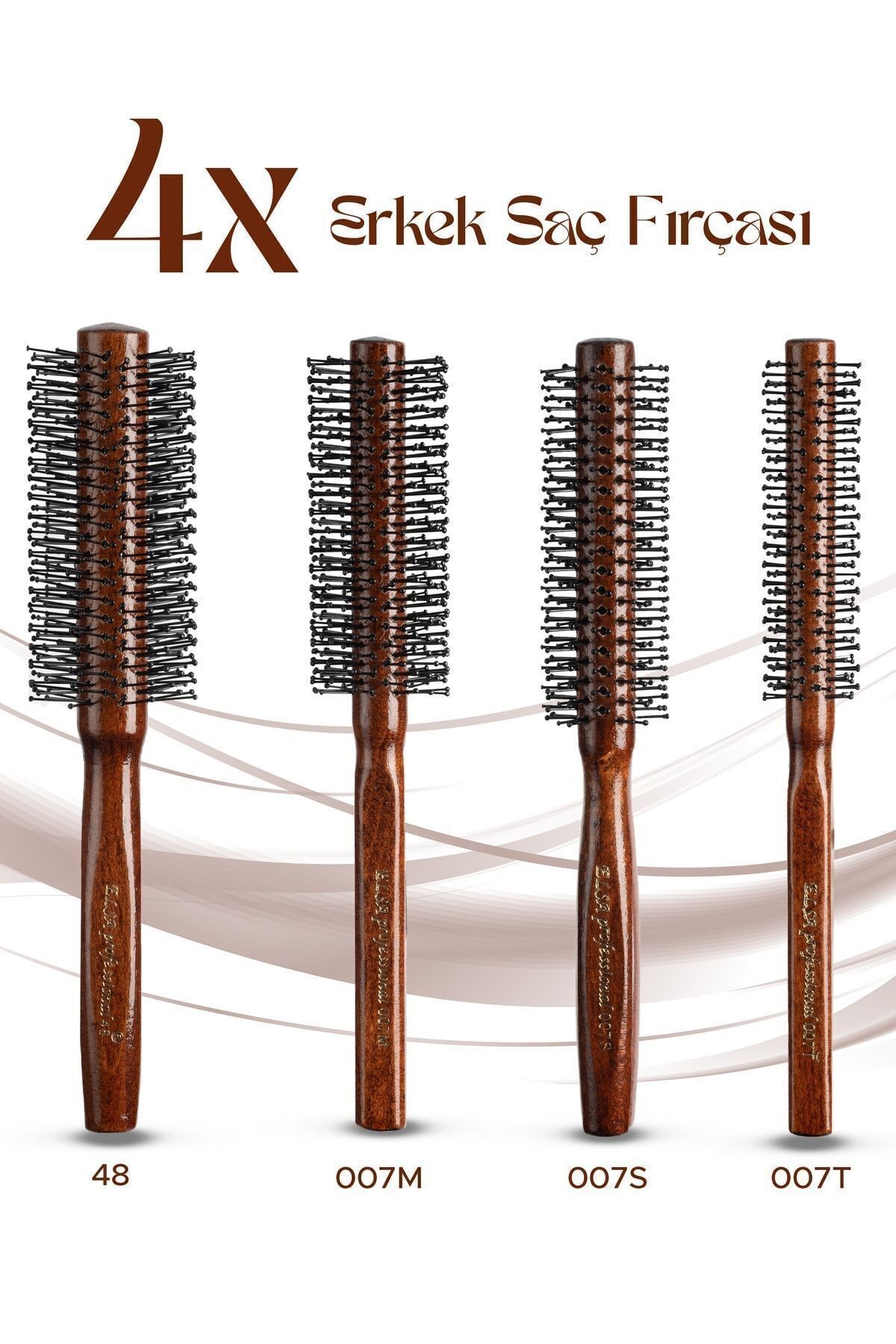 4X Erkek Saç Fırçası