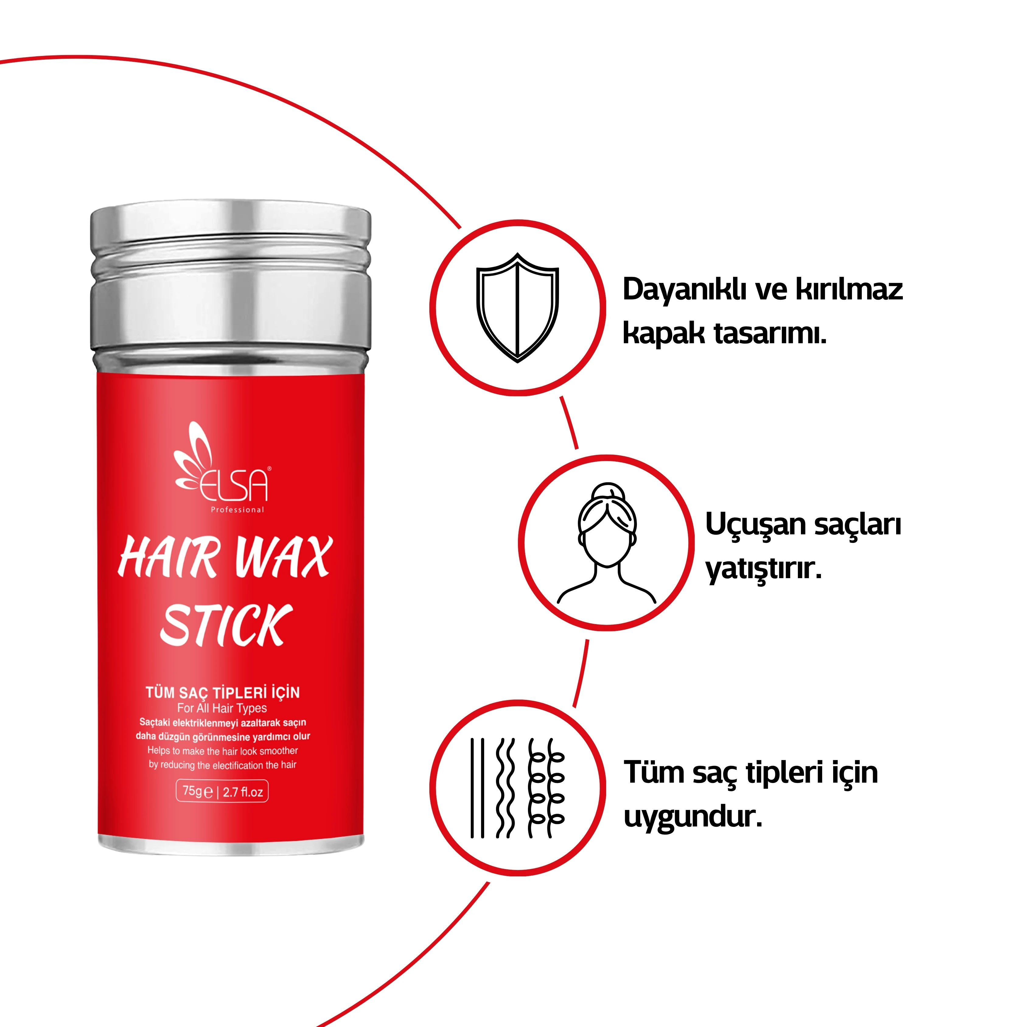 Professional Hair Wax Stick 75gr - Saç Sabitleyici