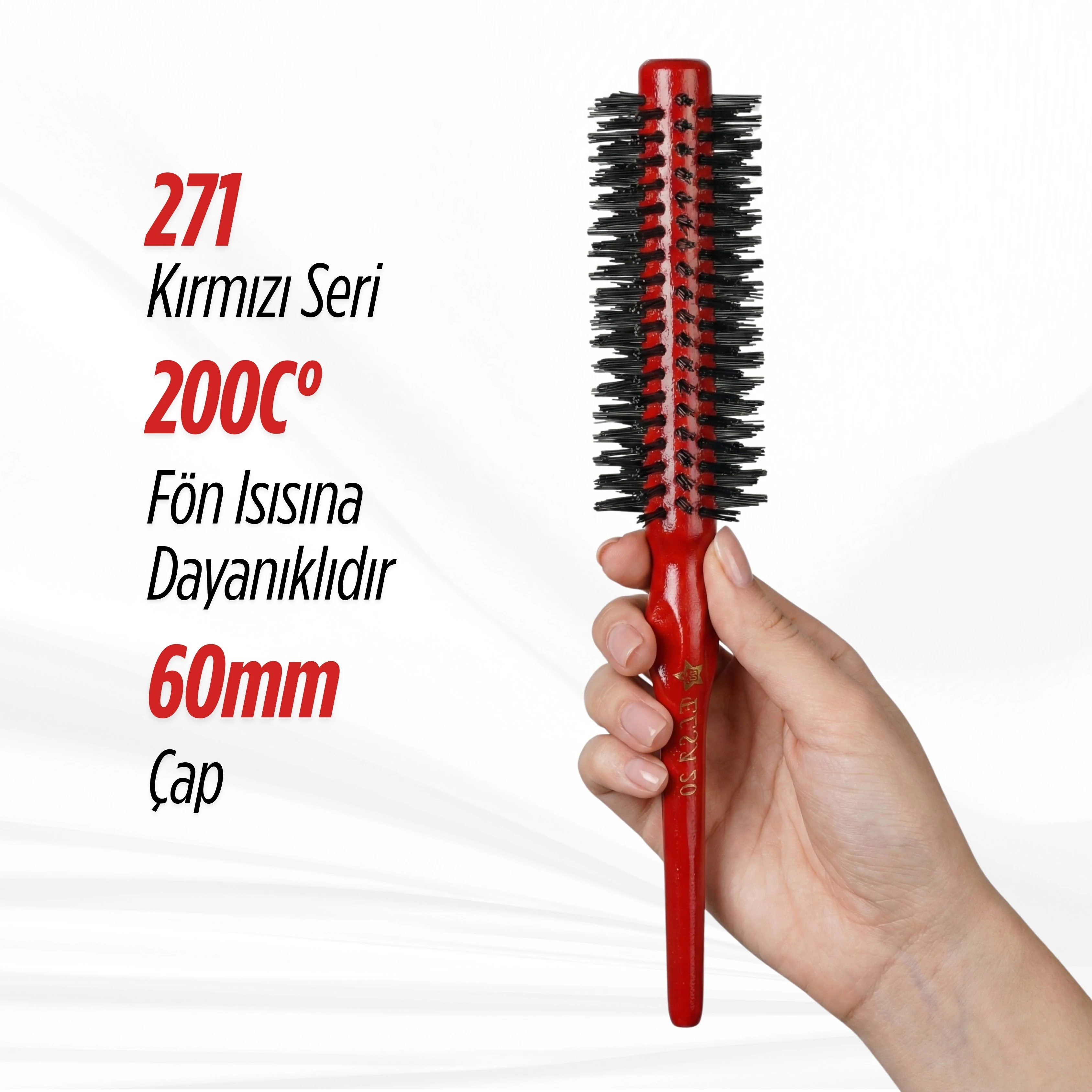 Professional 20 Kırmızı Saç Fırçası