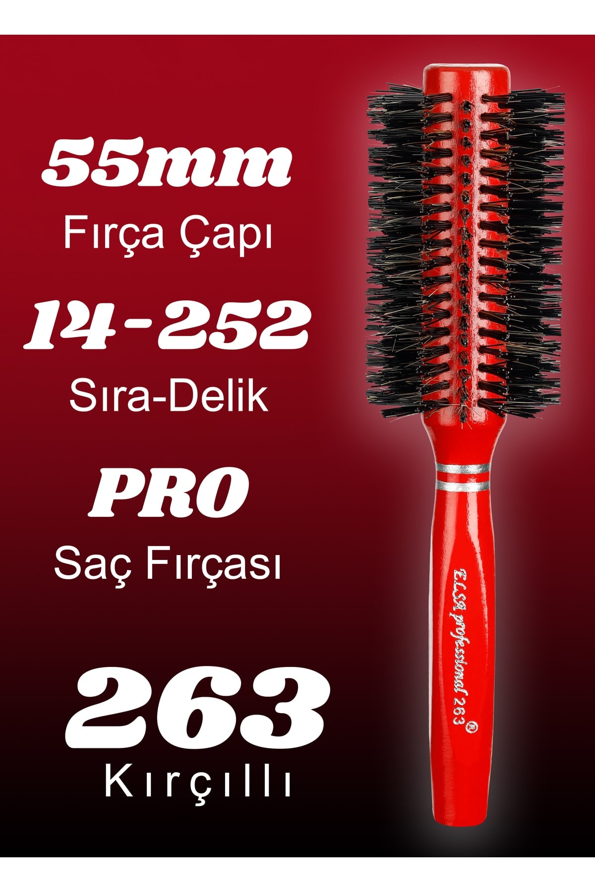 Professional 263 Kırmızı Saç Fön Fırçası