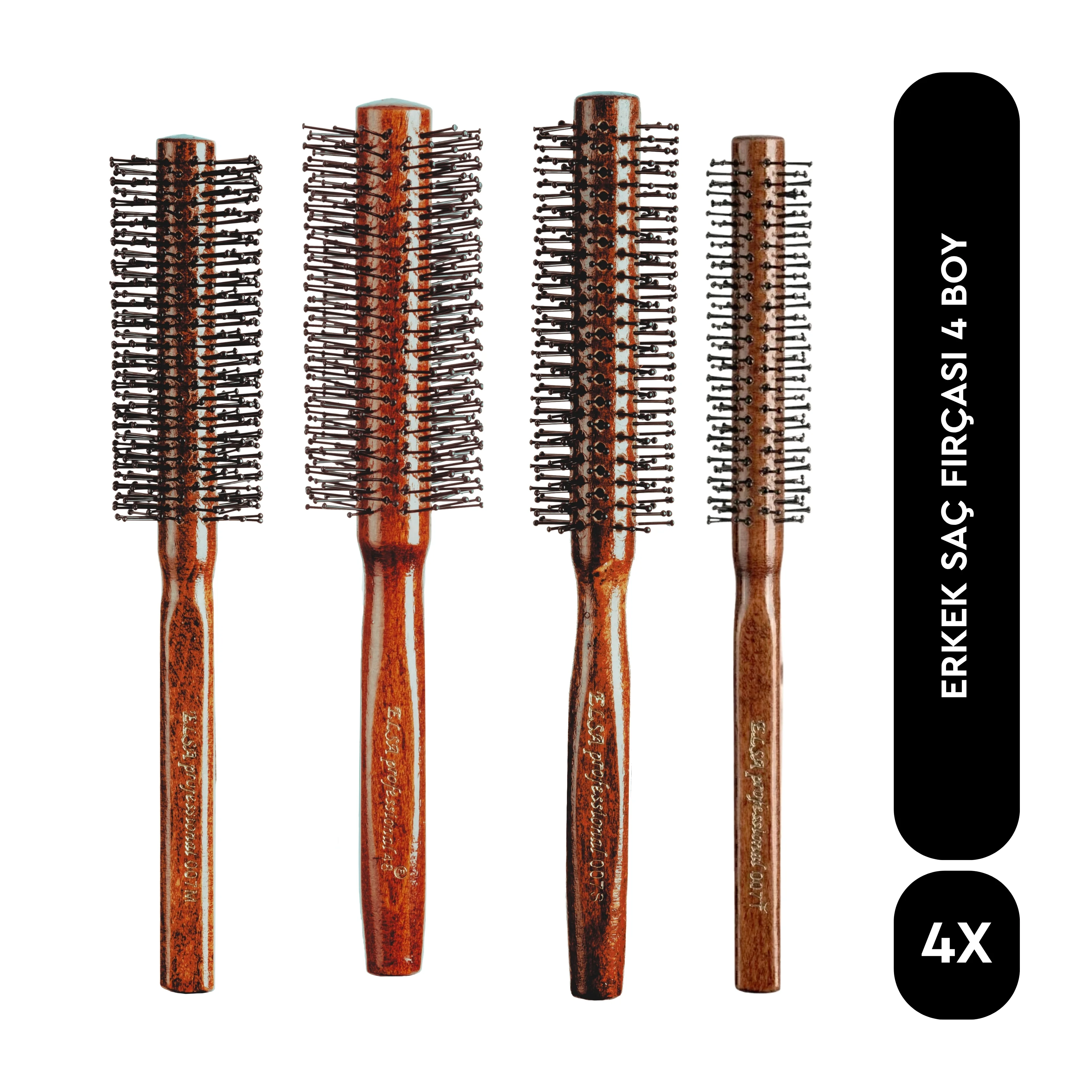 4X Erkek Saç Fırçası