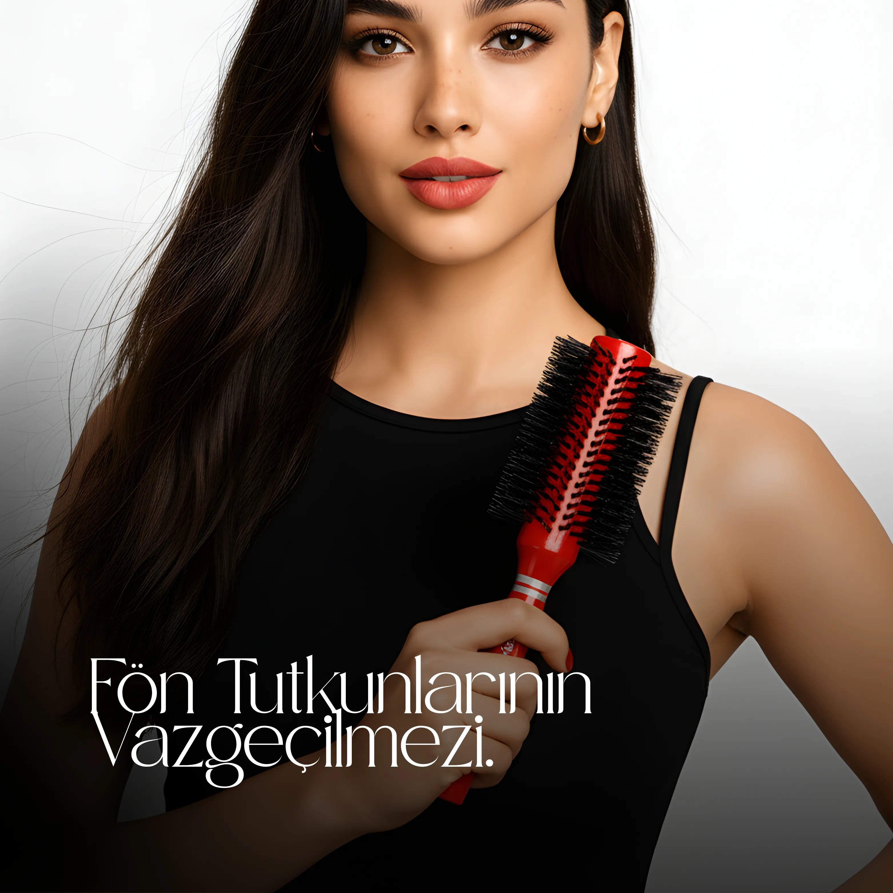 Professional 288 Kırmızı Saç Fön Fırçası