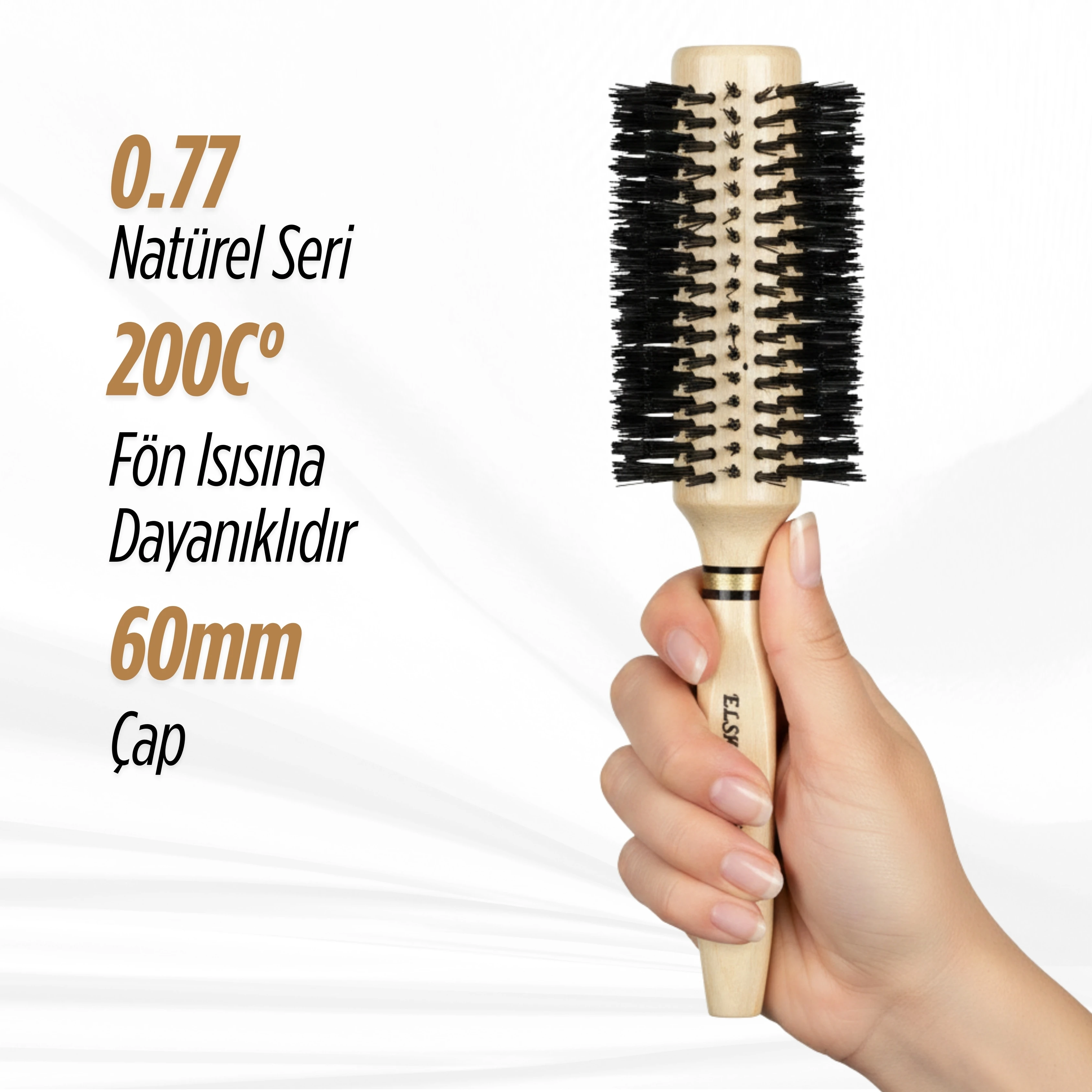 Elsa Professional 077 Natürel Saç Fırçası