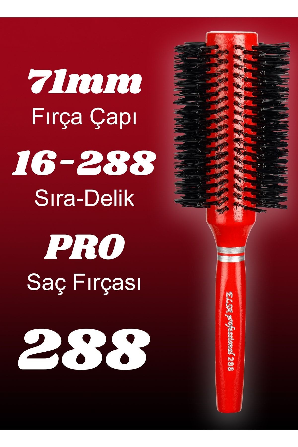Professional 288 Kırmızı Saç Fön Fırçası