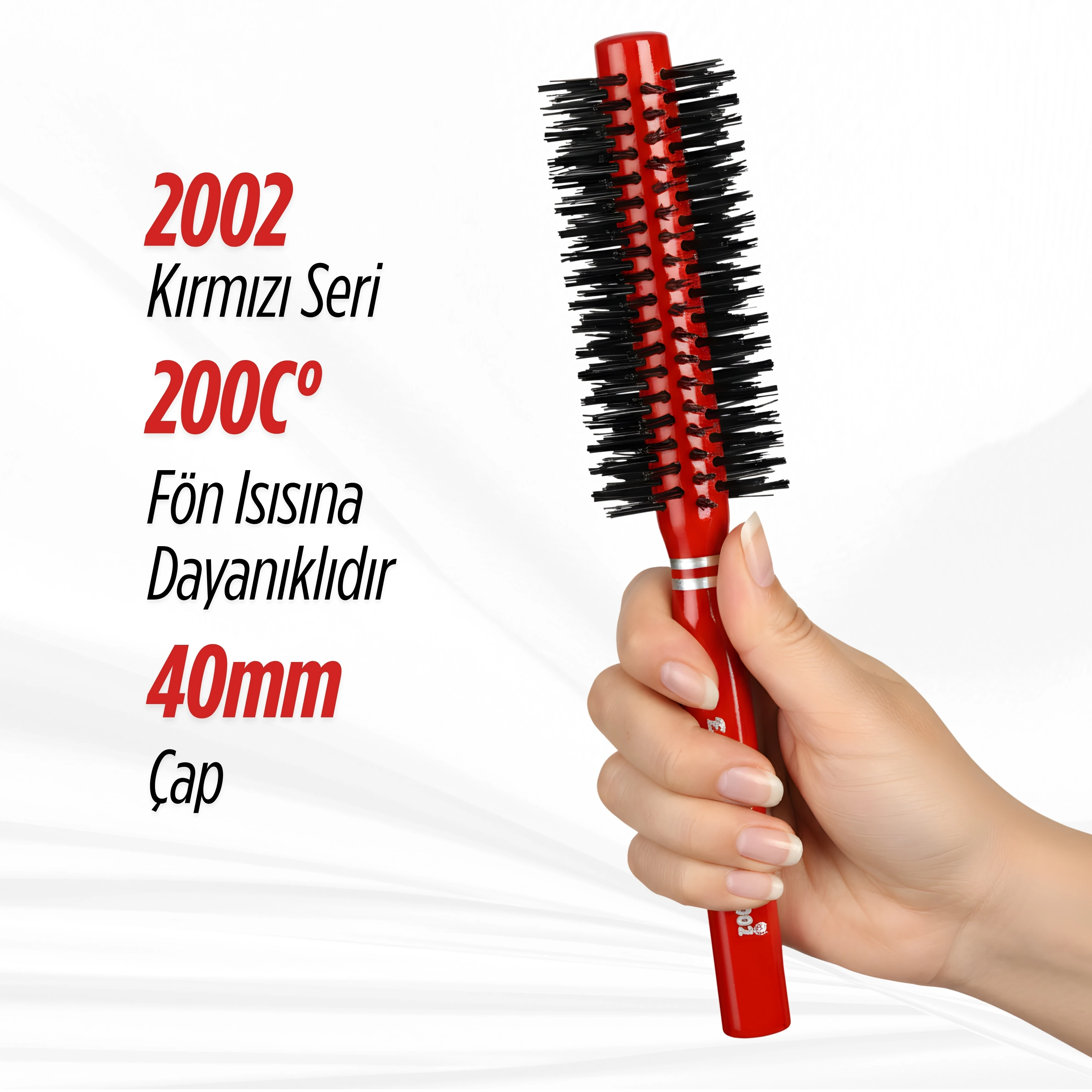 Professional 2002 Kırmızı Saç Fırçası