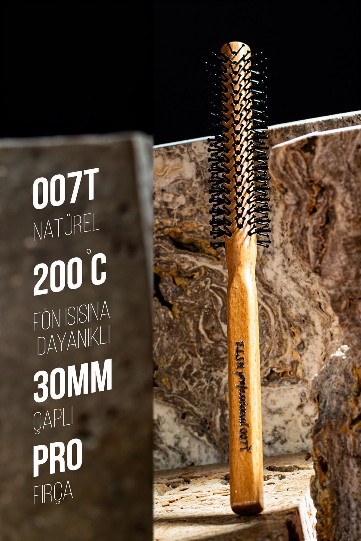 Professional 007 İnce Natürel Erkek Saç Fırçası