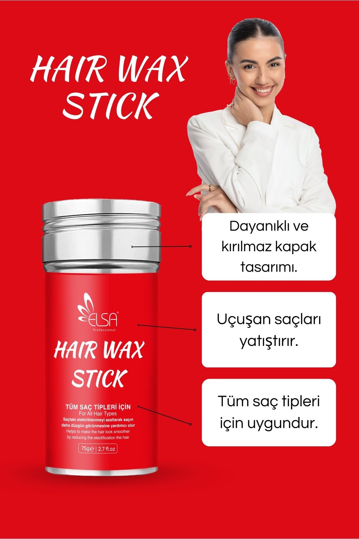 Professional Hair Wax Stick 75gr - Saç Sabitleyici