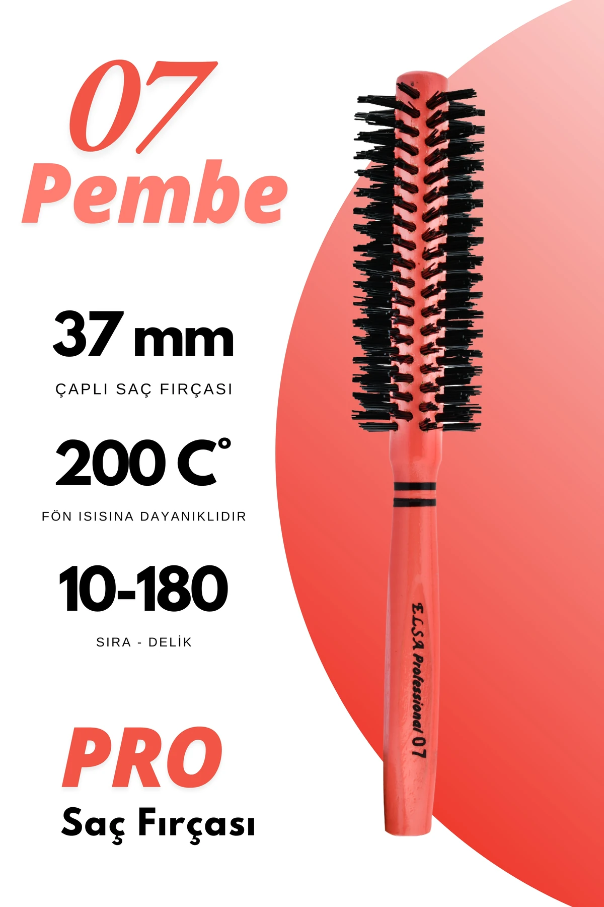 Professional 07 Pembe Saç Fırçası