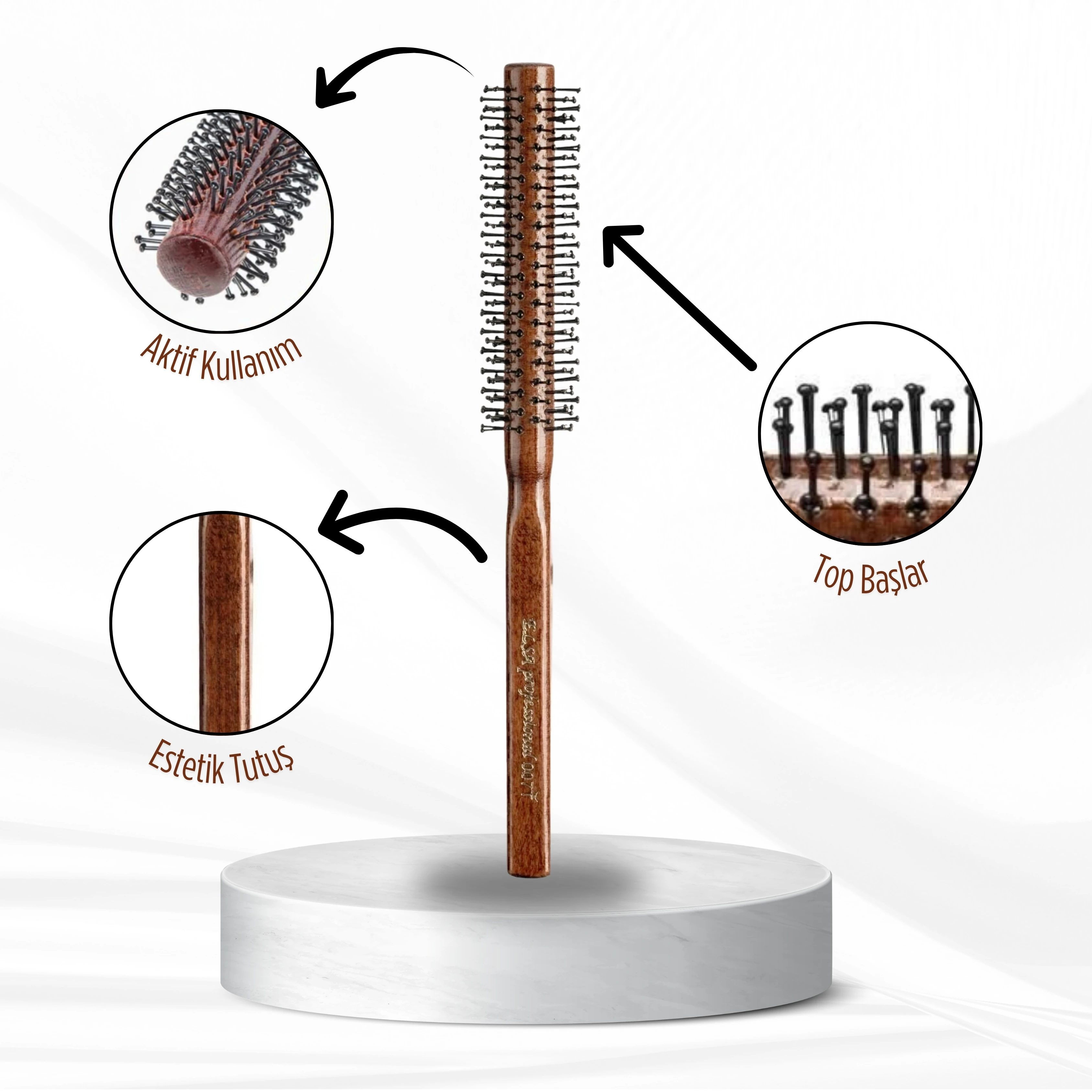 Professional 007 Ince Erkek Saç Fırçası