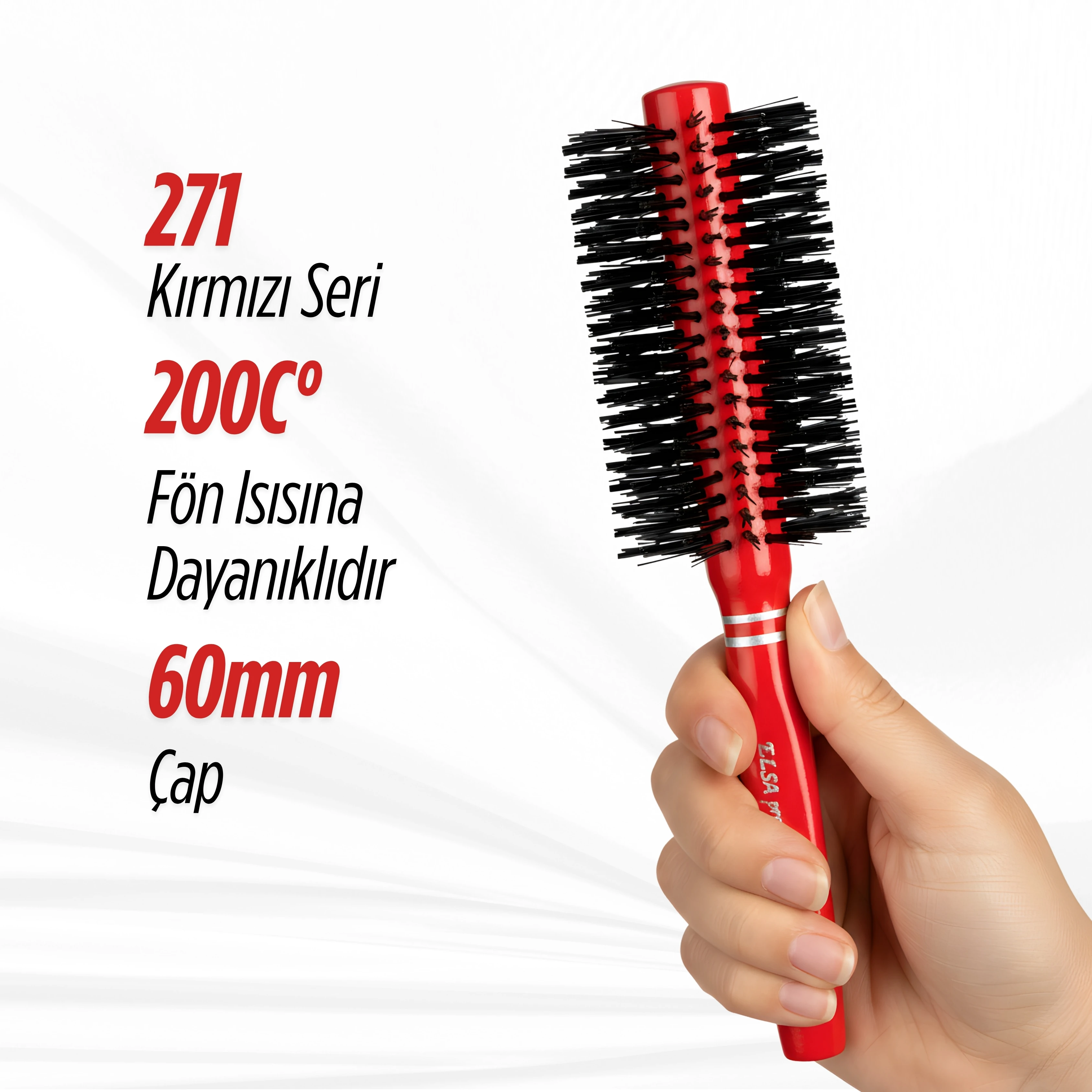 Professional 271 Kırmızı Saç Fırçası