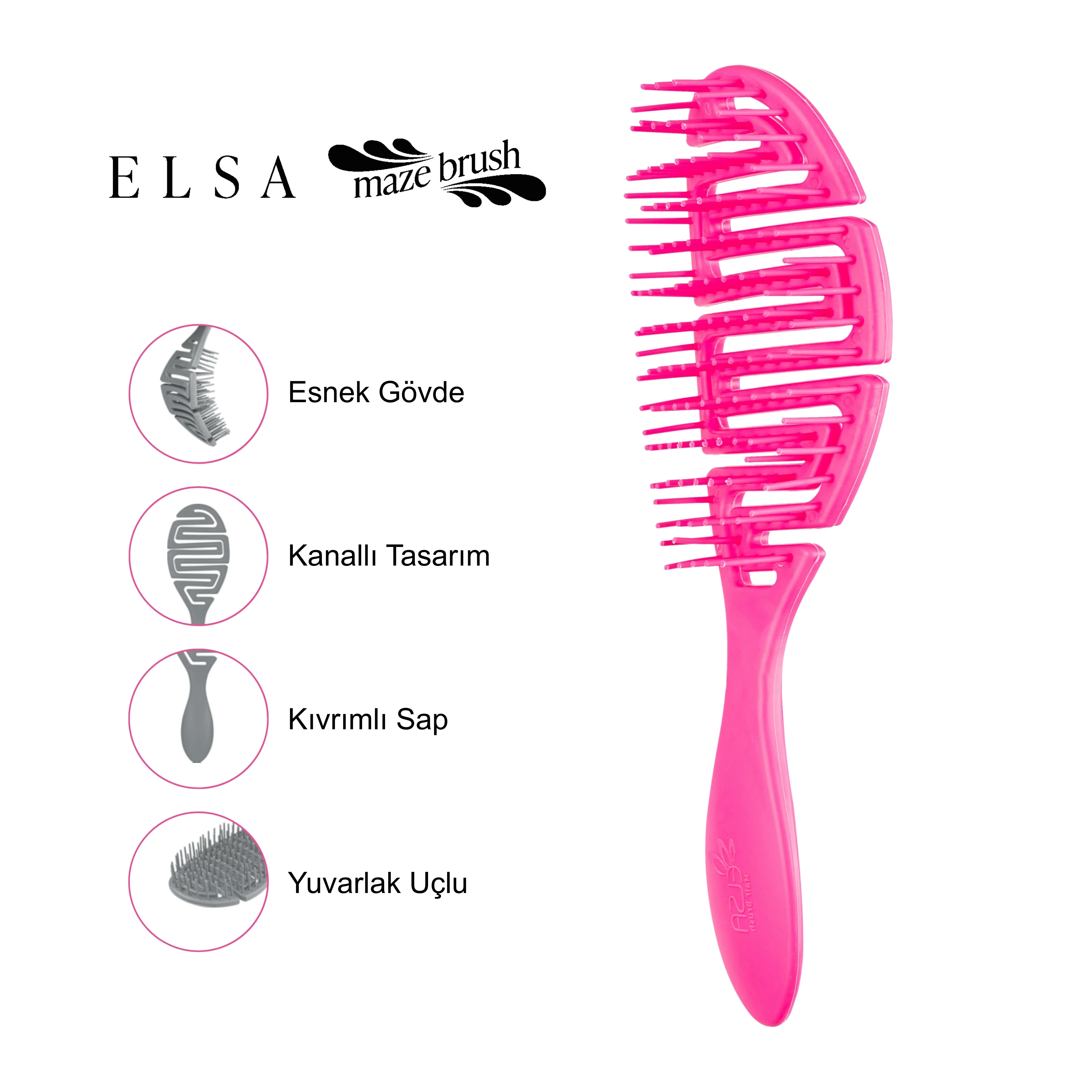 Professional Üç Boyutlu Maze Saç Fırçası