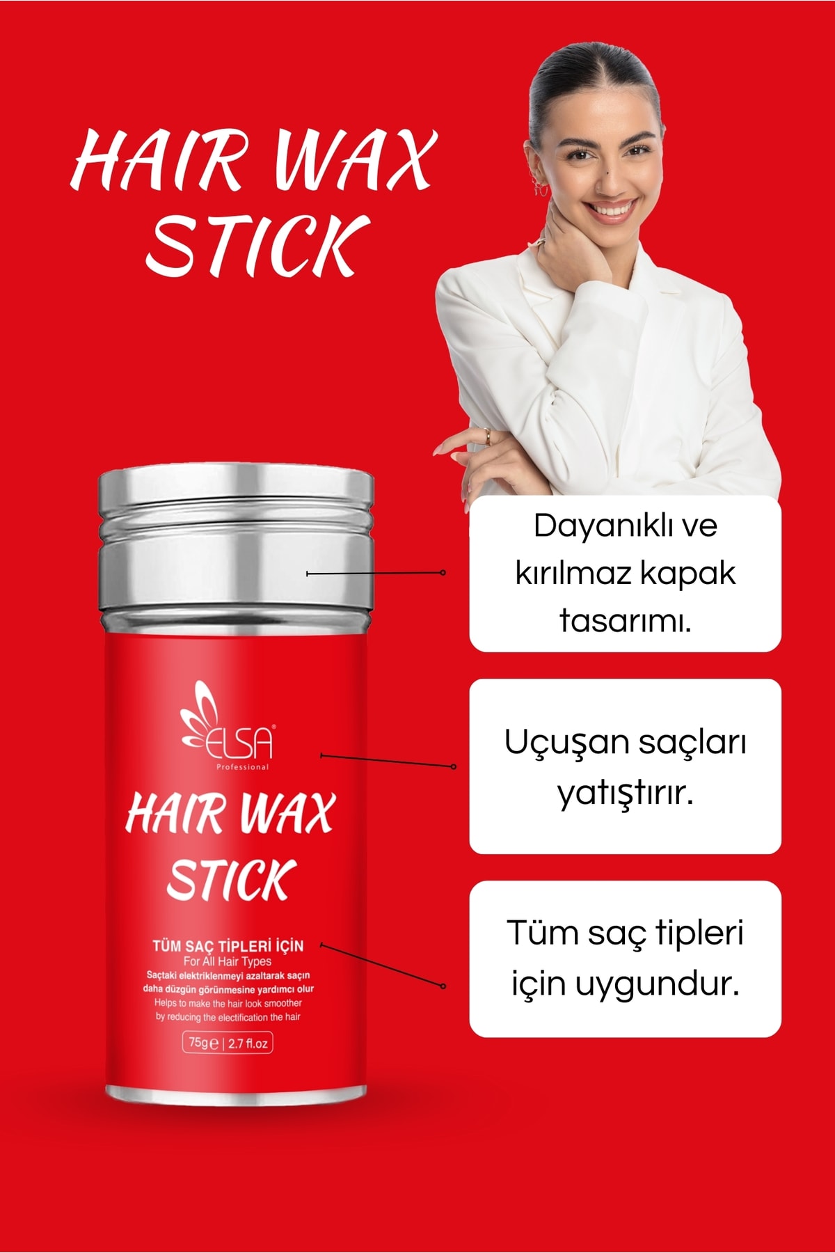 Professional Hair Wax Stick 75gr - Saç Sabitleyici