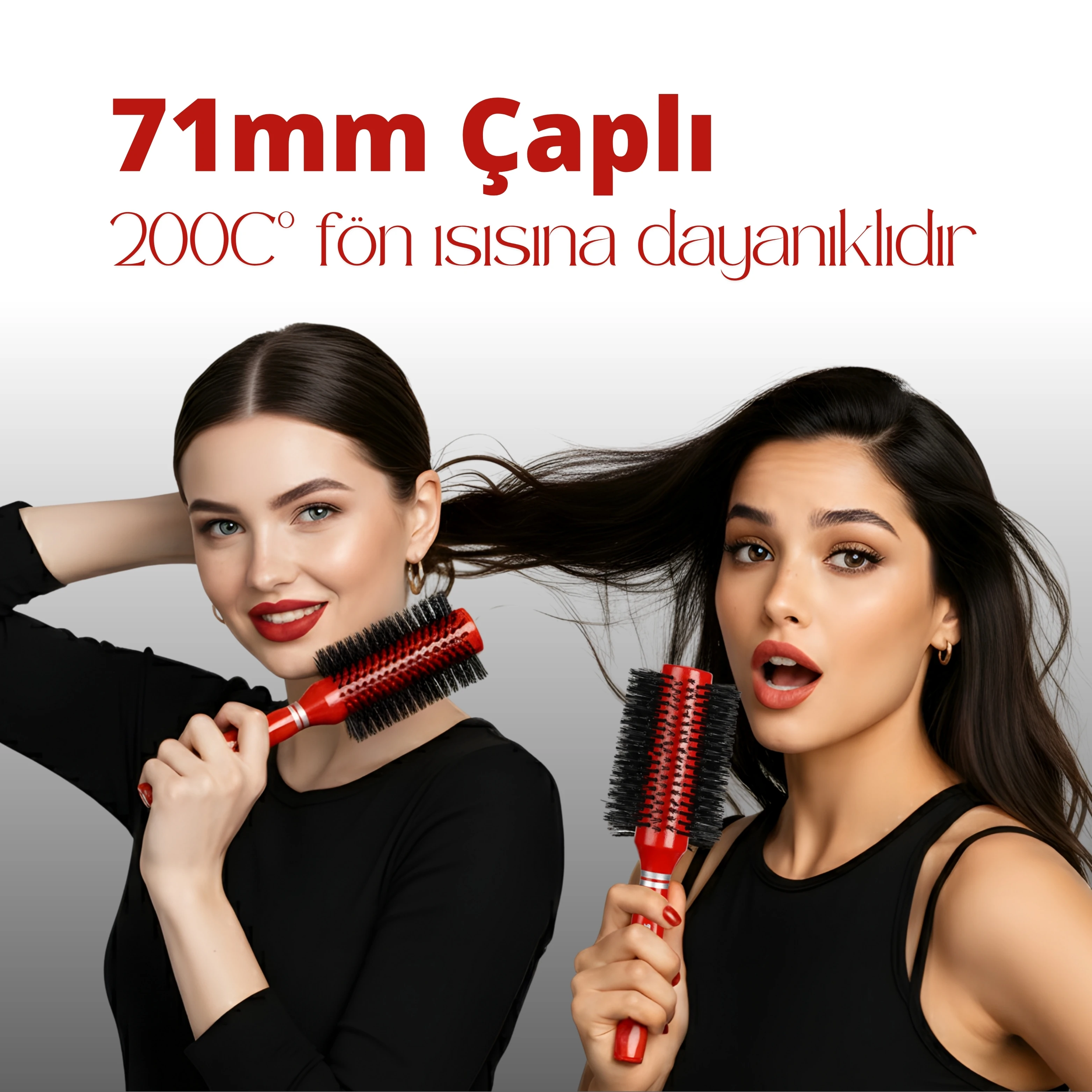 Professional 288 Kırmızı Saç Fön Fırçası