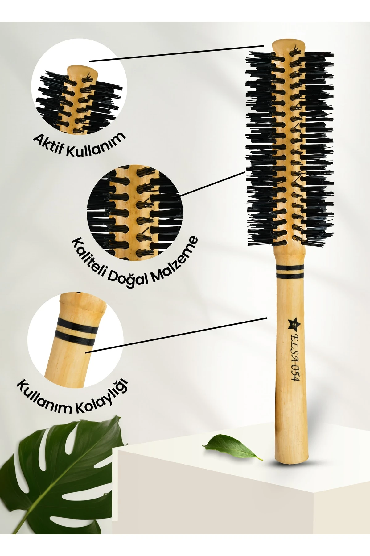 Elsa Professional 0.54 Natürel Saç Fırçası