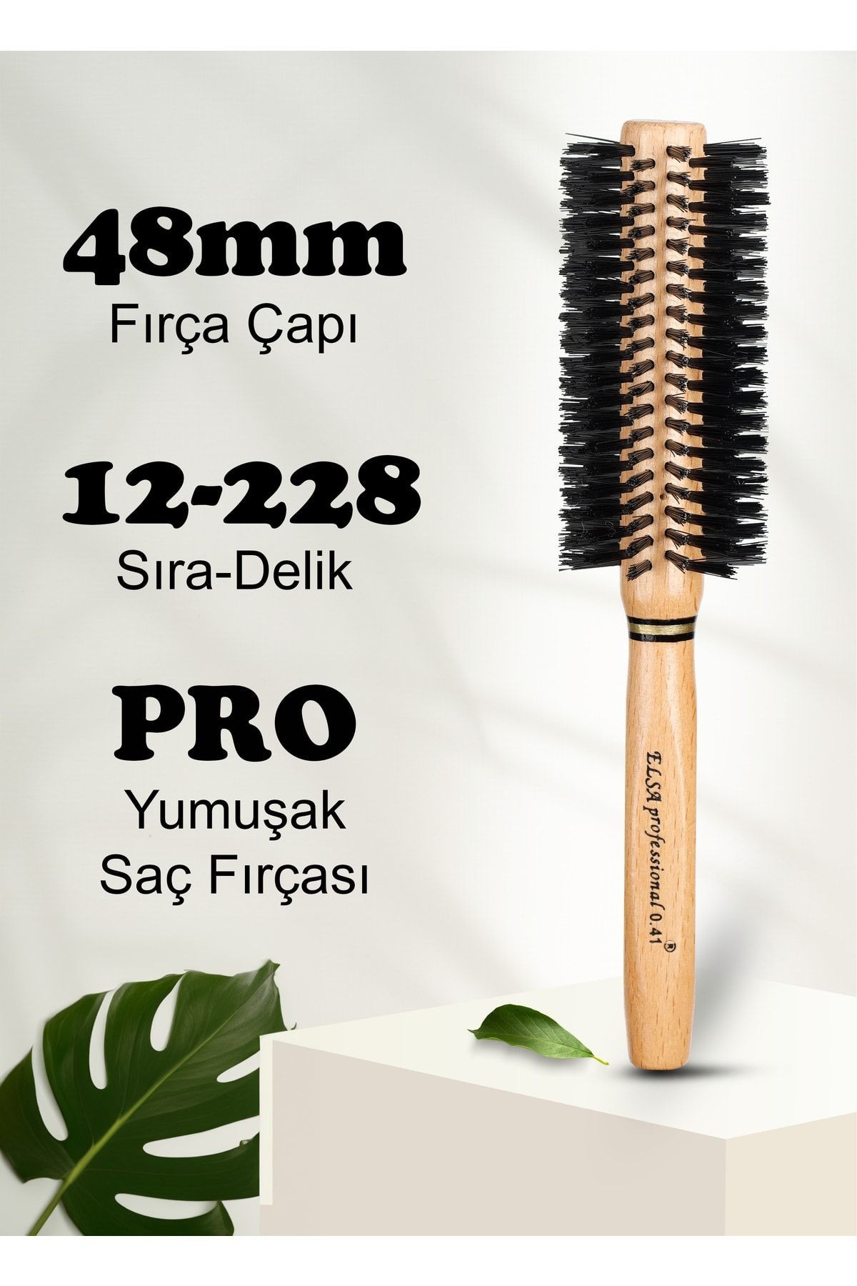 Elsa Professional 0.41 Natürel Saç Fırçası