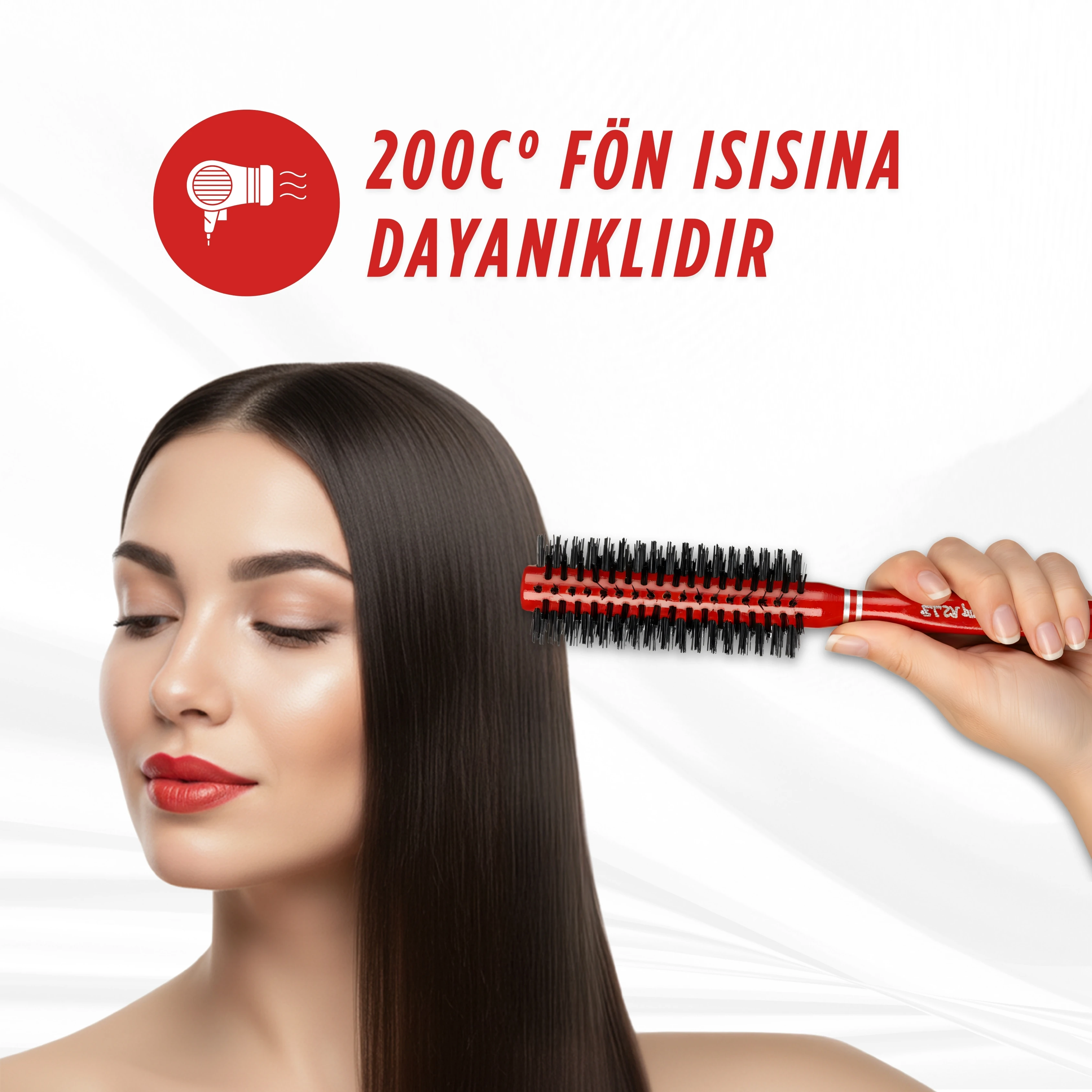 Professional 291 Kırmızı Saç Fırçası