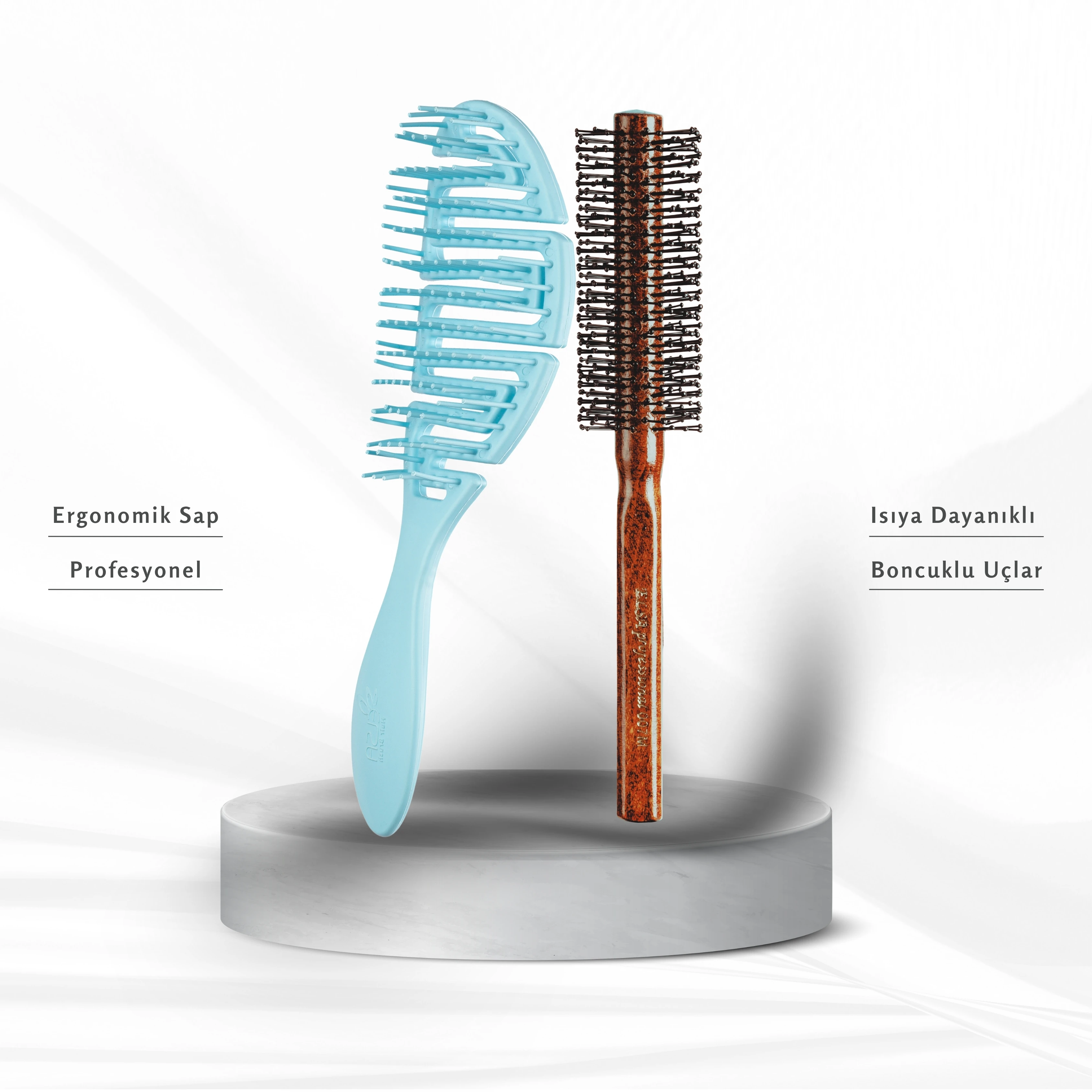 Professional Maze Ve 007 Büyük Saç Fırçası Üç Boyutlu Fırça)