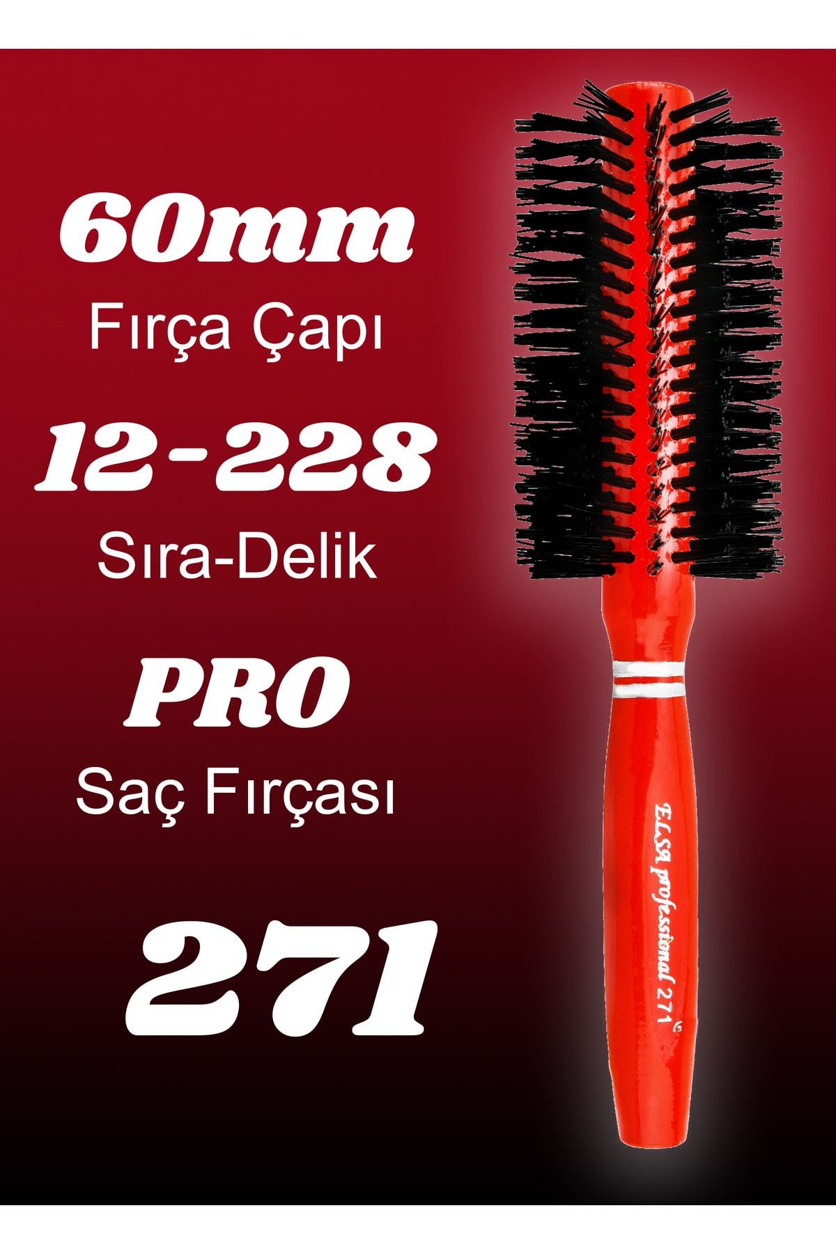 Professional 271 Kırmızı Saç Fırçası