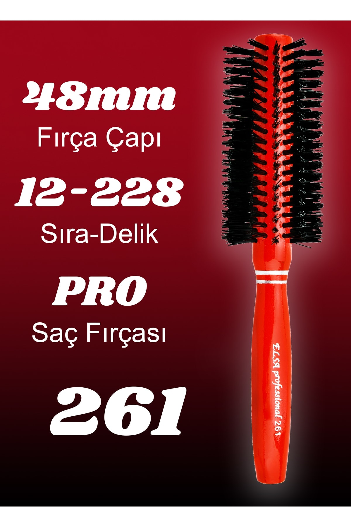Professional 261 Kırmızı Saç Fırçası