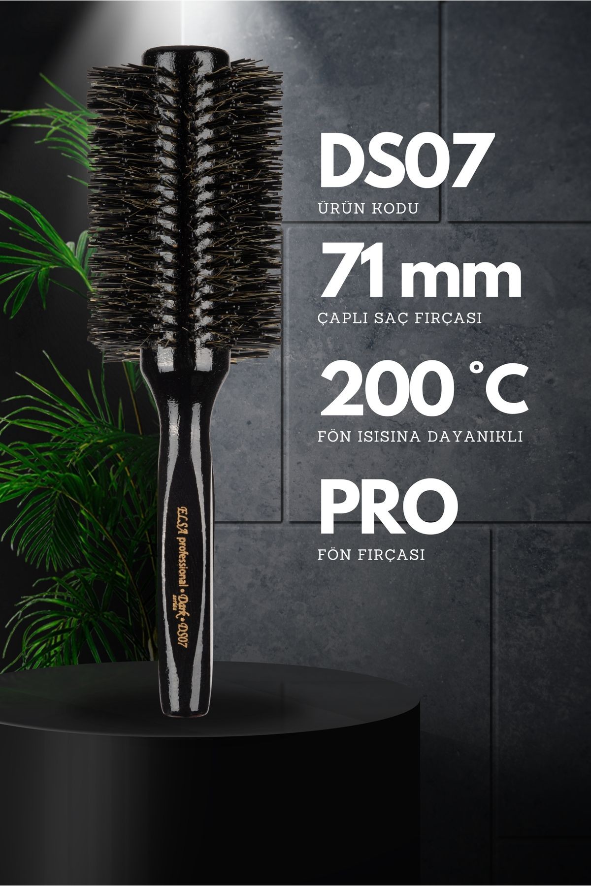 Professional Dark Serisi Ds07 Saç Fırçası