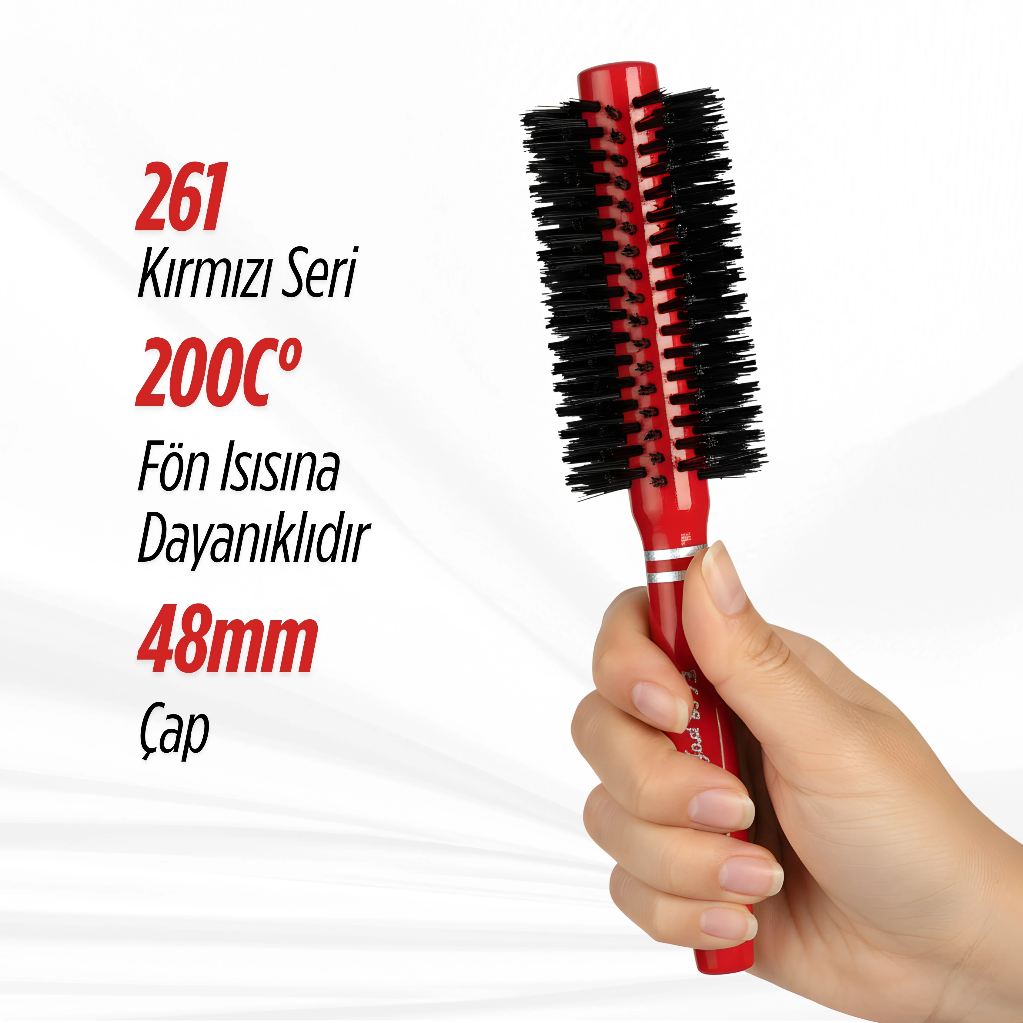 Professional 261 Kırmızı Saç Fırçası