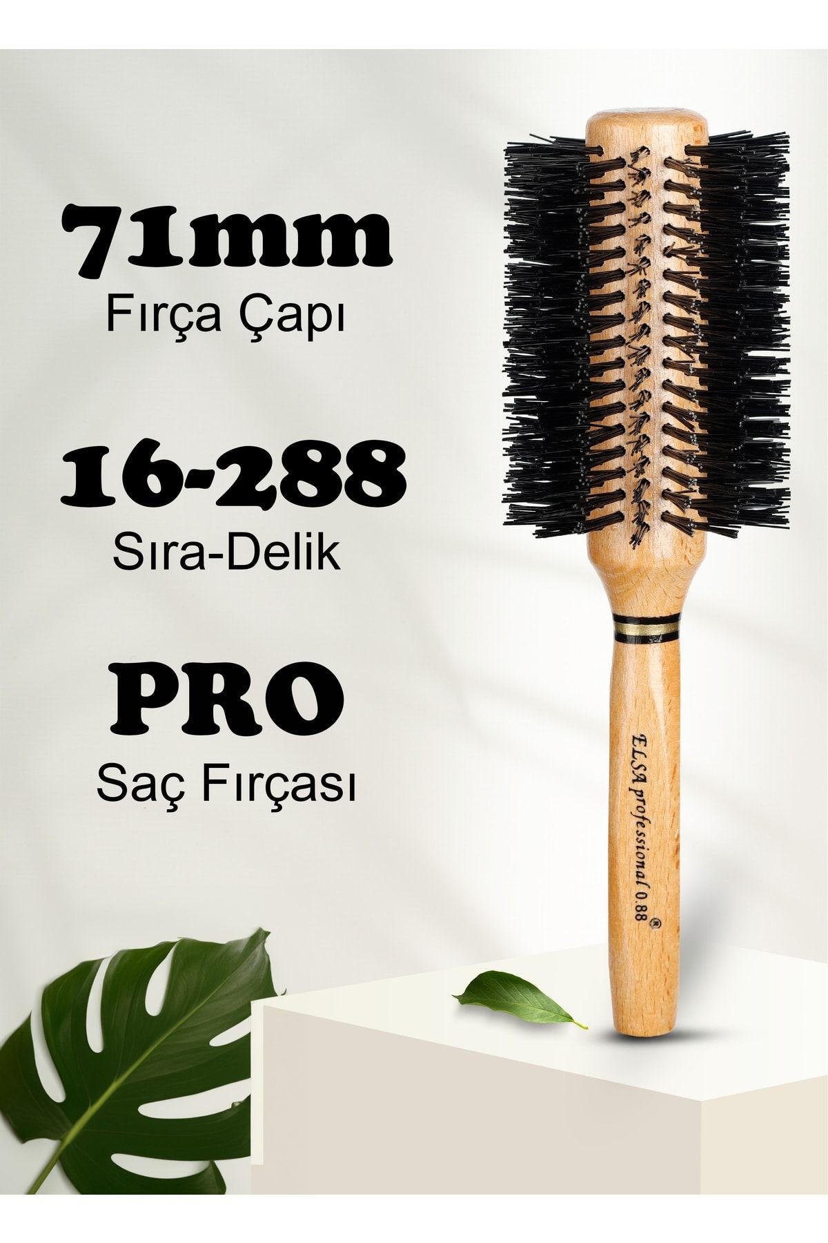 Elsa Professional 0.88 Natürel Saç Fırçası
