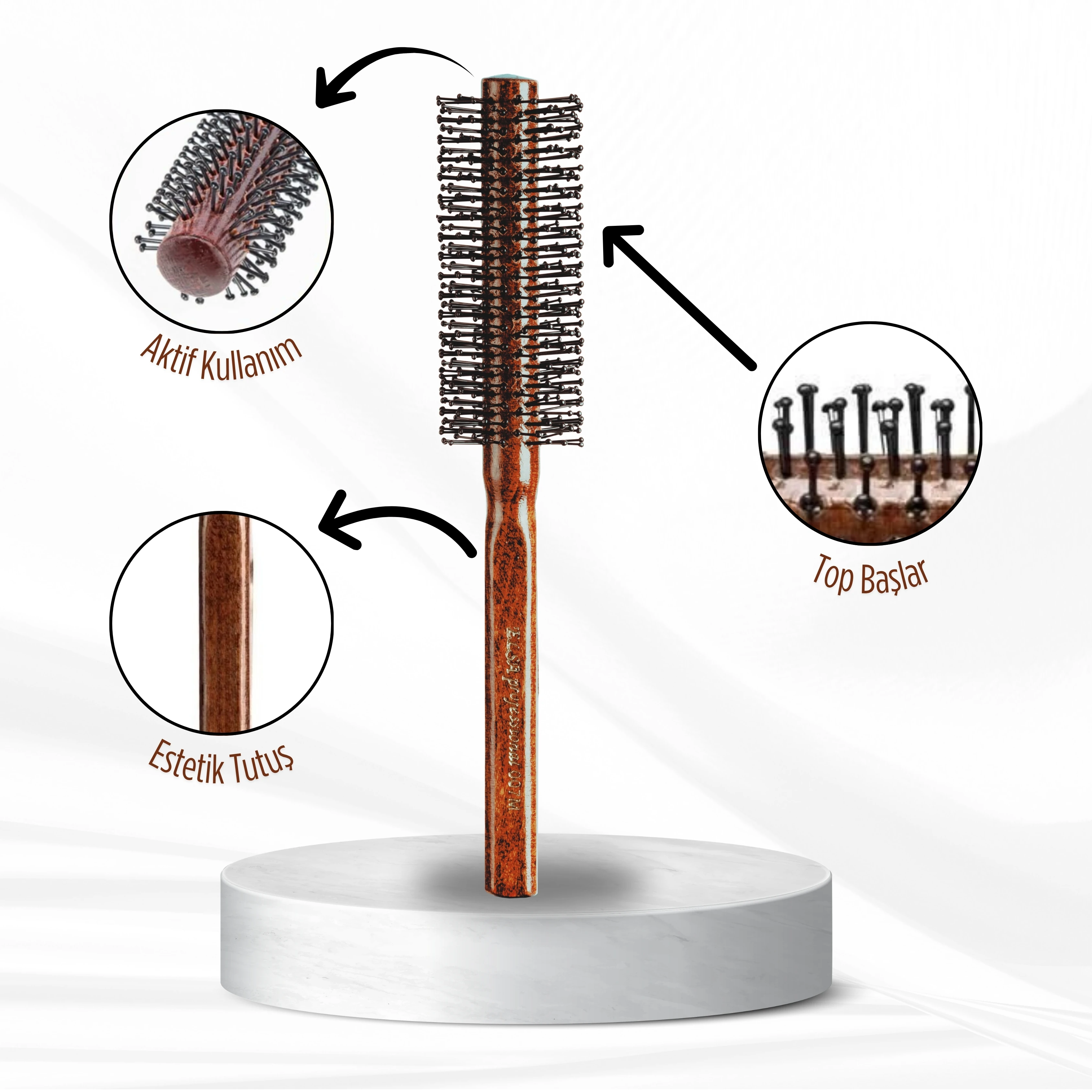 Professional 007 Büyük Ve 007 Ufak Saç Fırçası (2'Lİ)