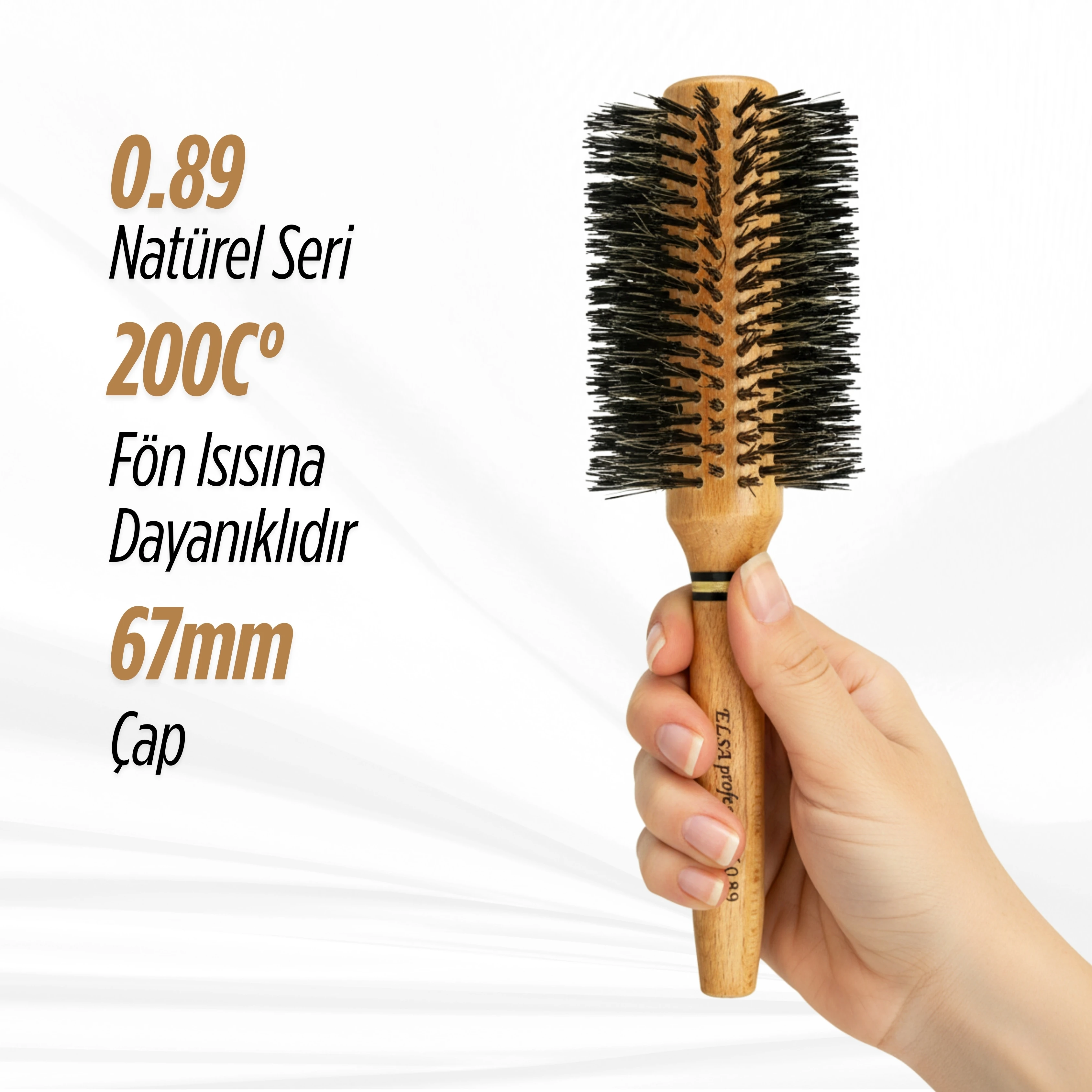 Professional 0.89 Natürel Saç Fırçası