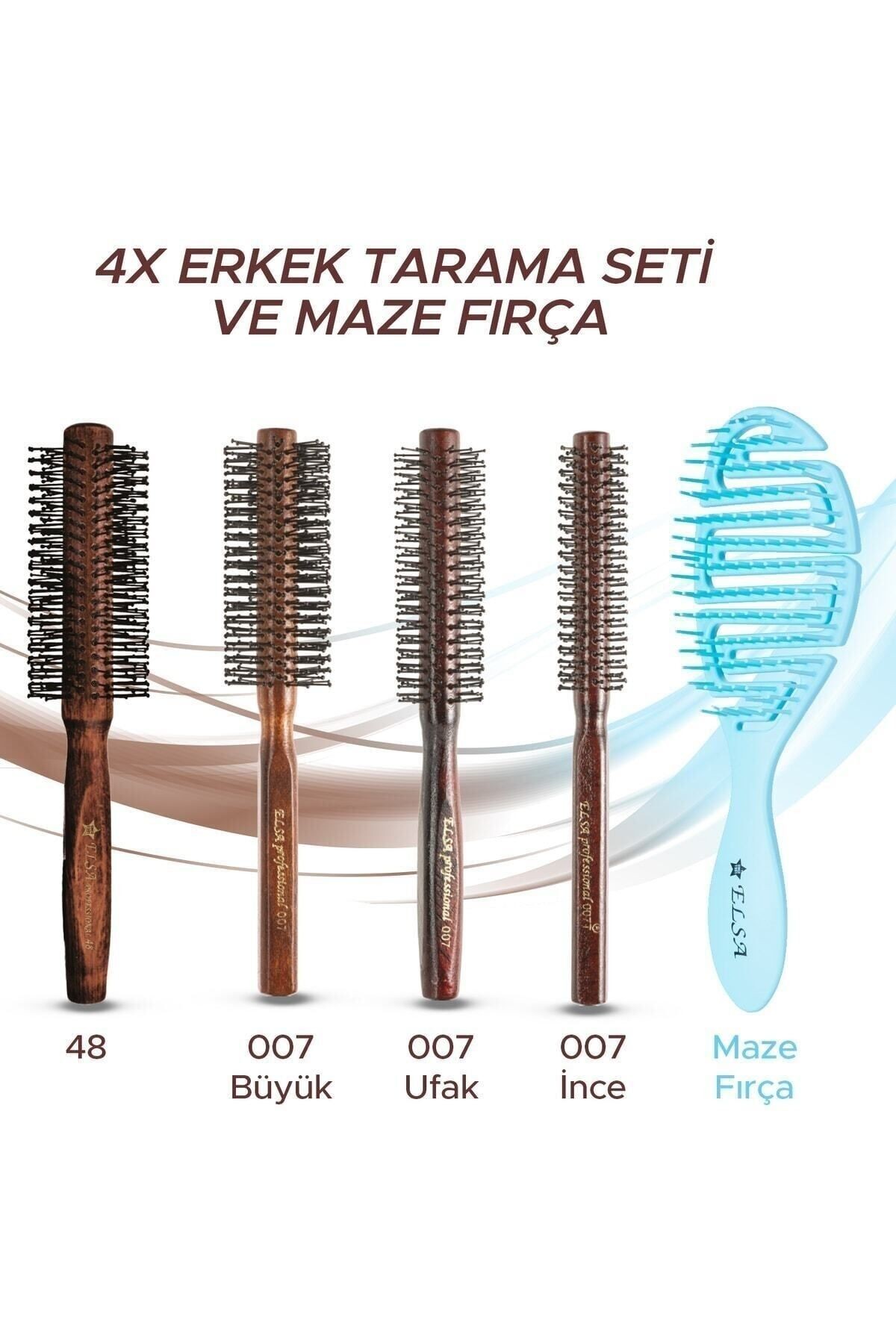 Professional 4'lü Erkek Tarama Serisi Ve Maze Fırçası image
