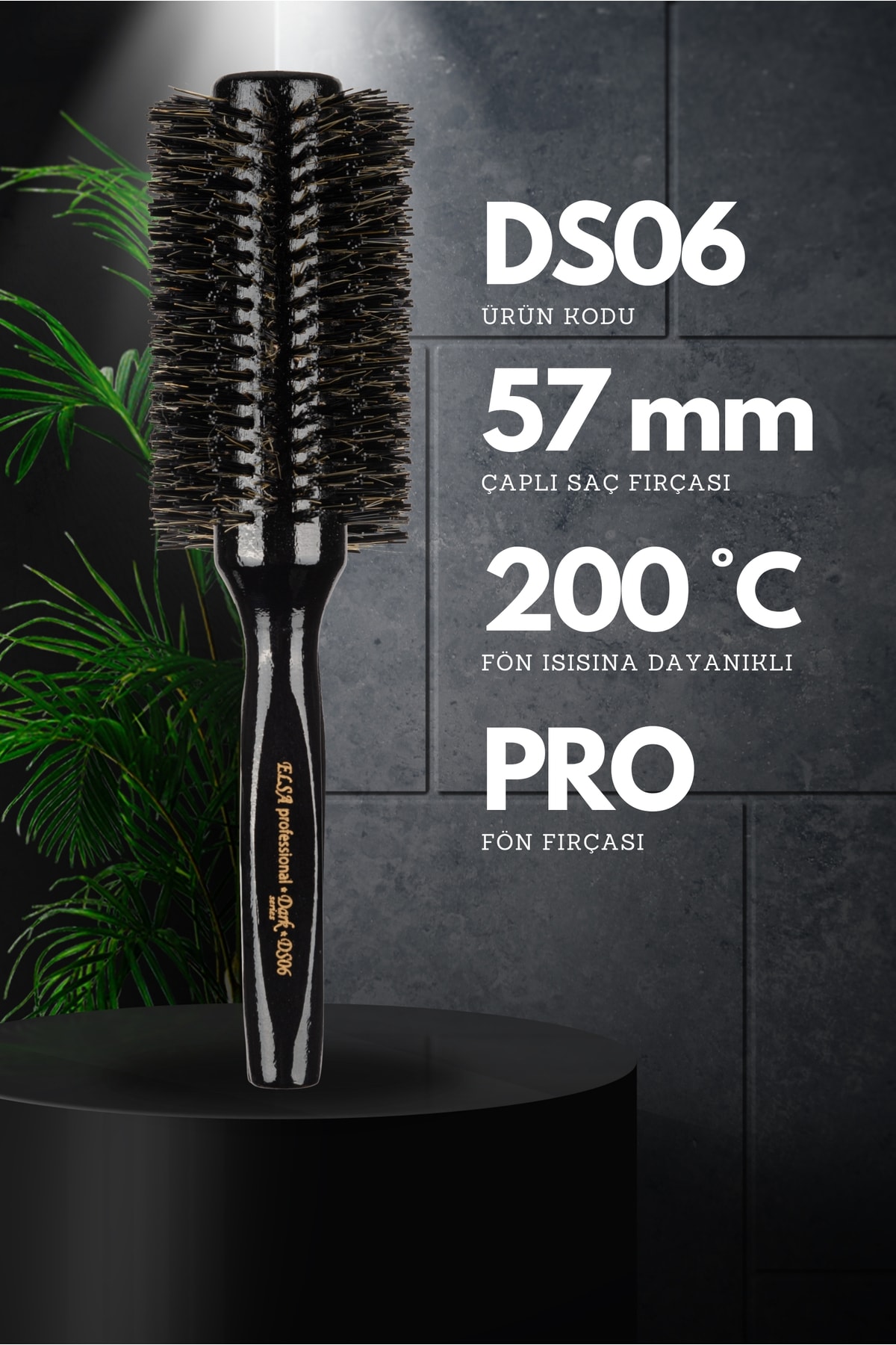 Professional Ds06 Dark Serisi Saç Fırçası