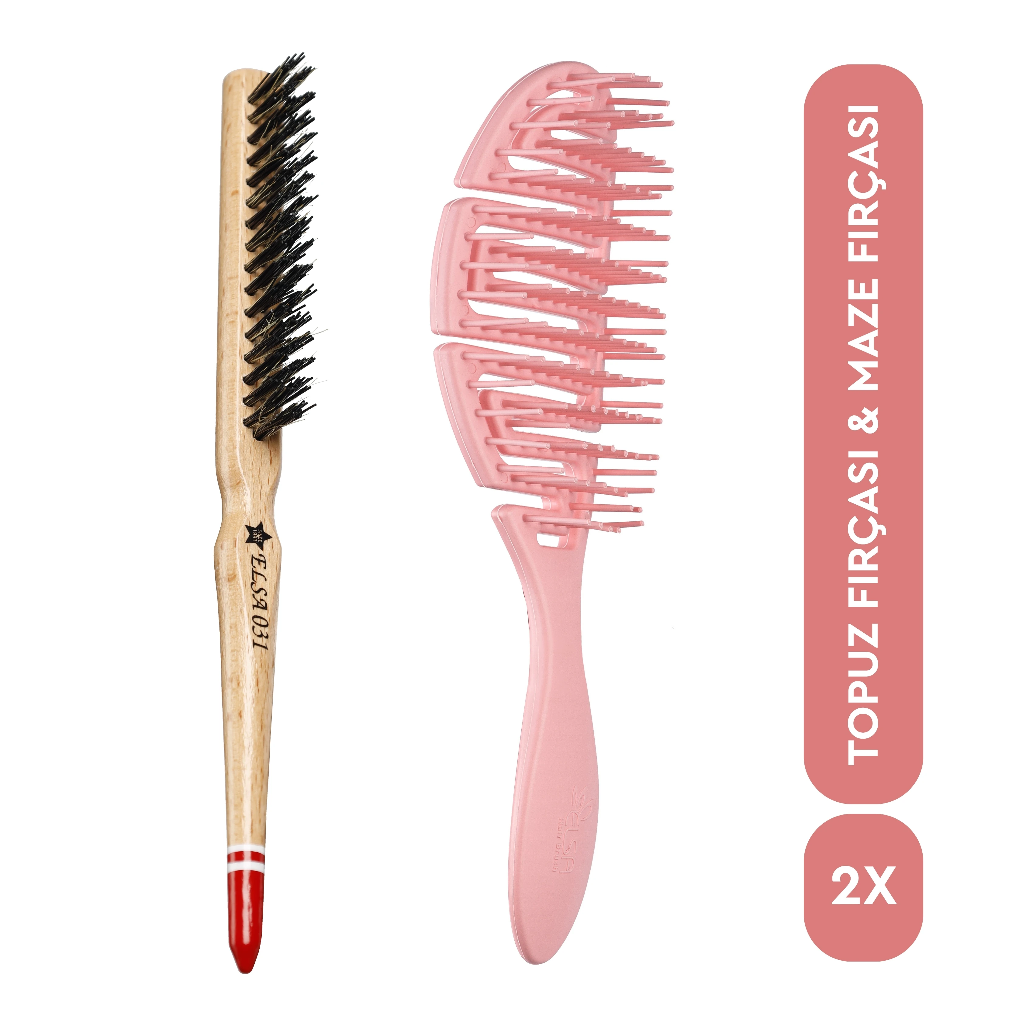 Professional Maze Ve Topuz Fırçası Üç Boyutlu Fırça