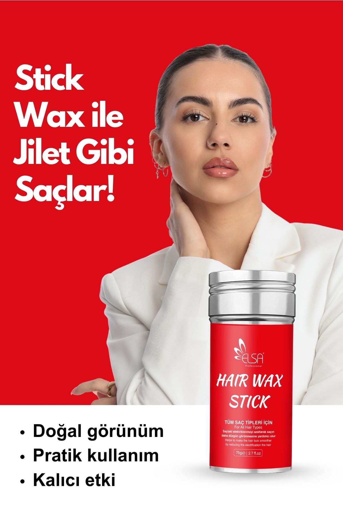 Professional Hair Wax Stick 75gr - Saç Sabitleyici
