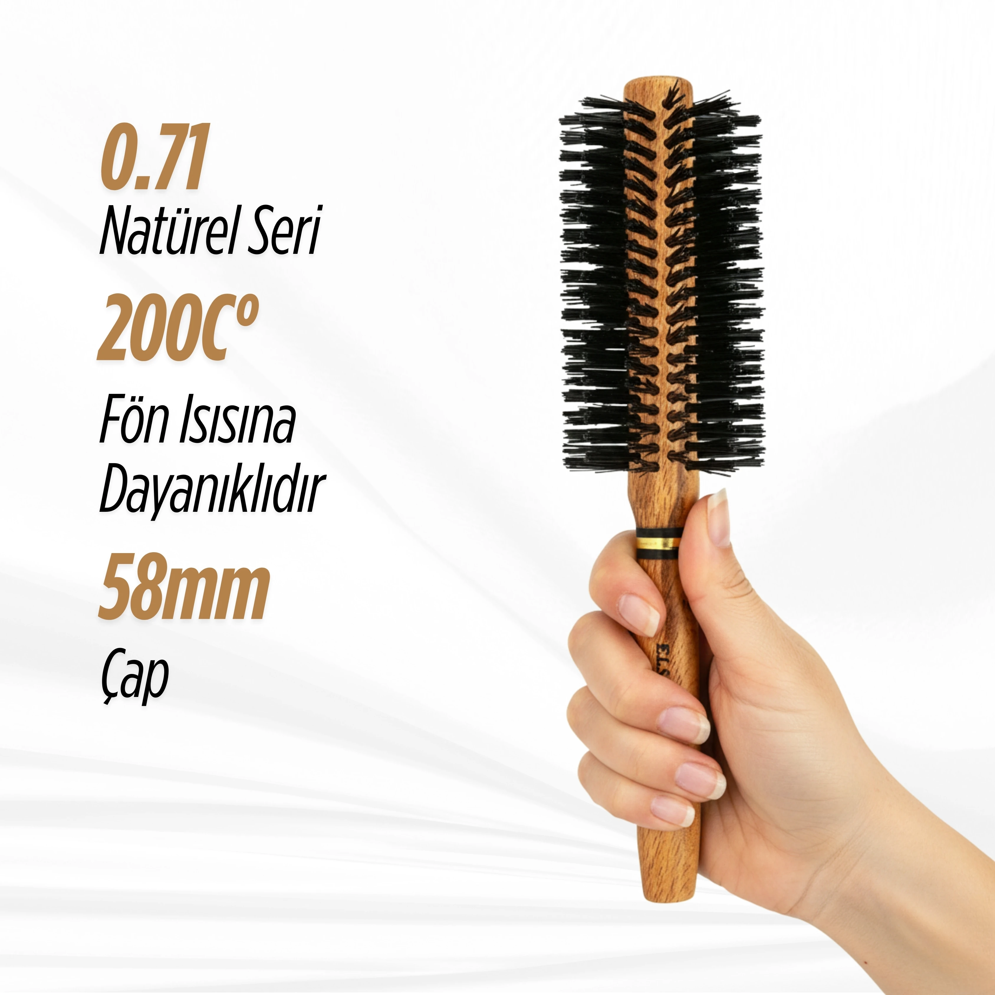 Elsa Professional 0.71 Natürel Saç Fırçası