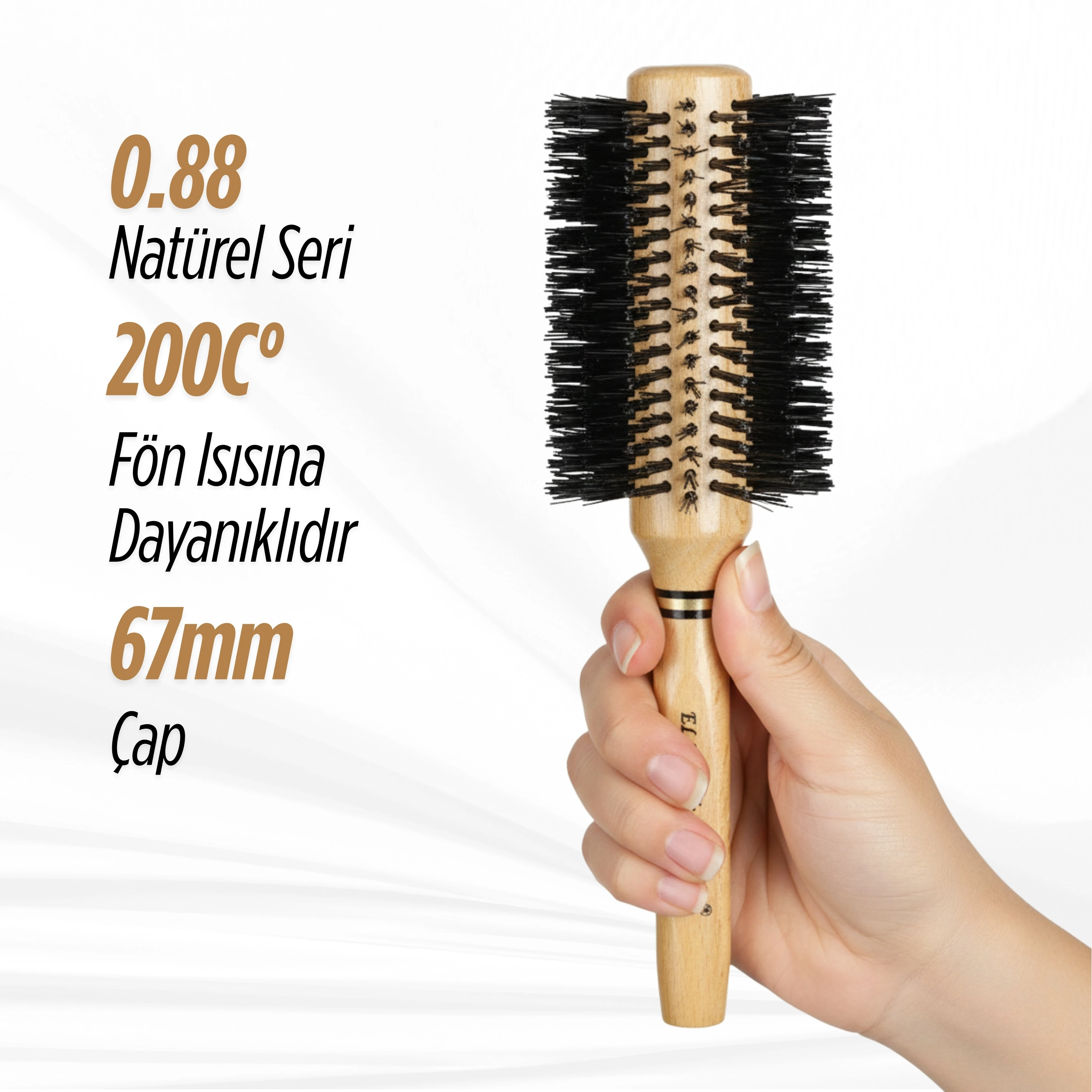 Elsa Professional 0.88 Natürel Saç Fırçası
