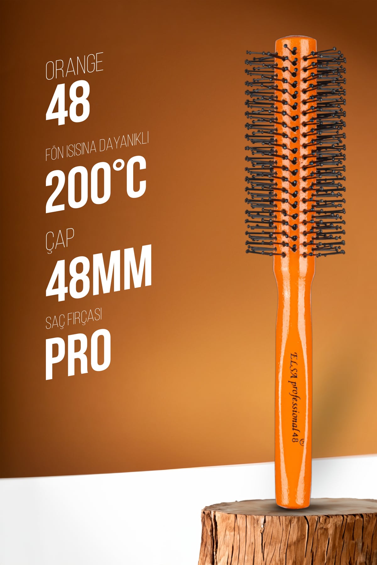 Professional 48 Turuncu Erkek Saç Fırçası