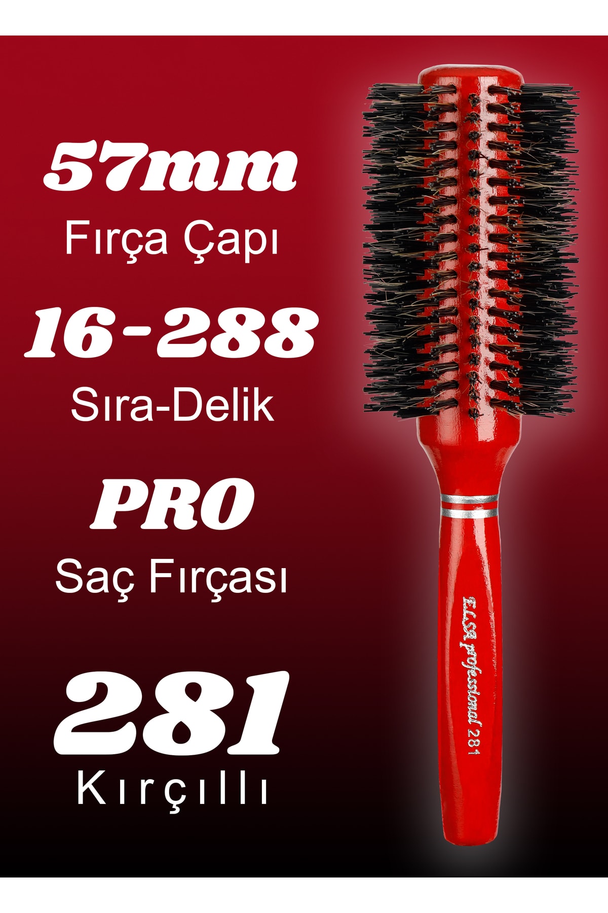 Professional 281 Kırmızı Saç Fön Fırçası