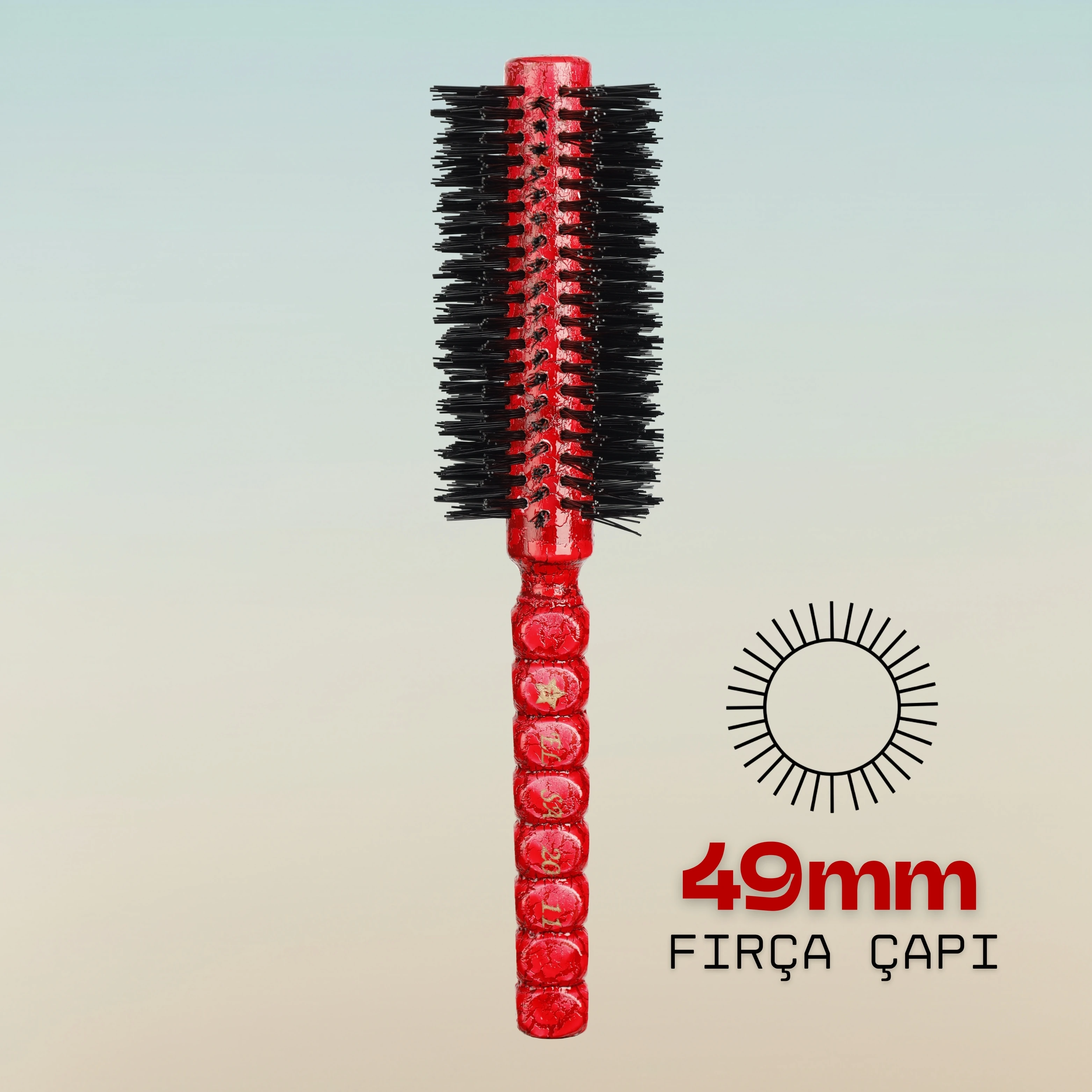 Professional 2011 Kırmızı Saç Fırçası