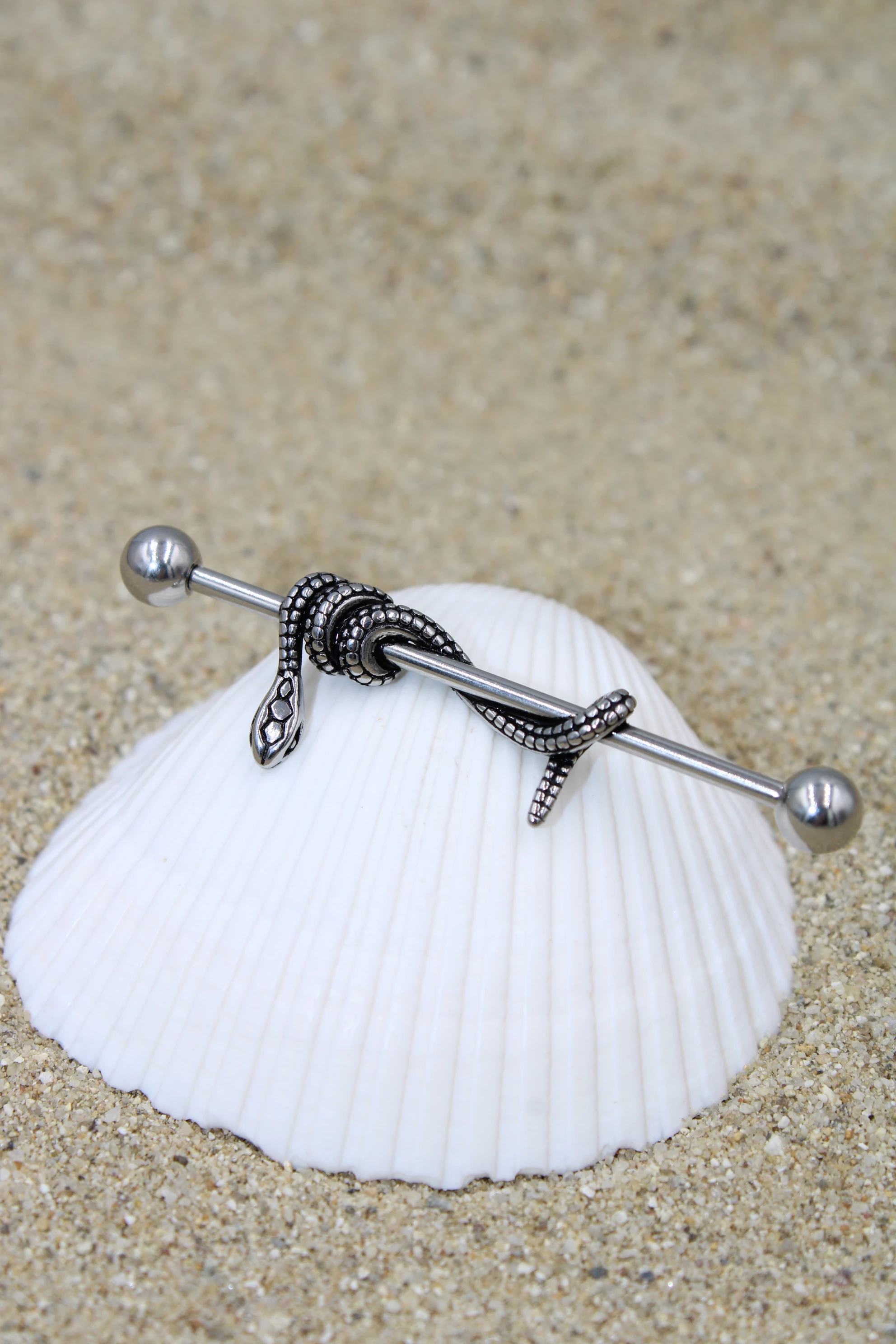 Çelik Piercing Köprü Industrial - Silver