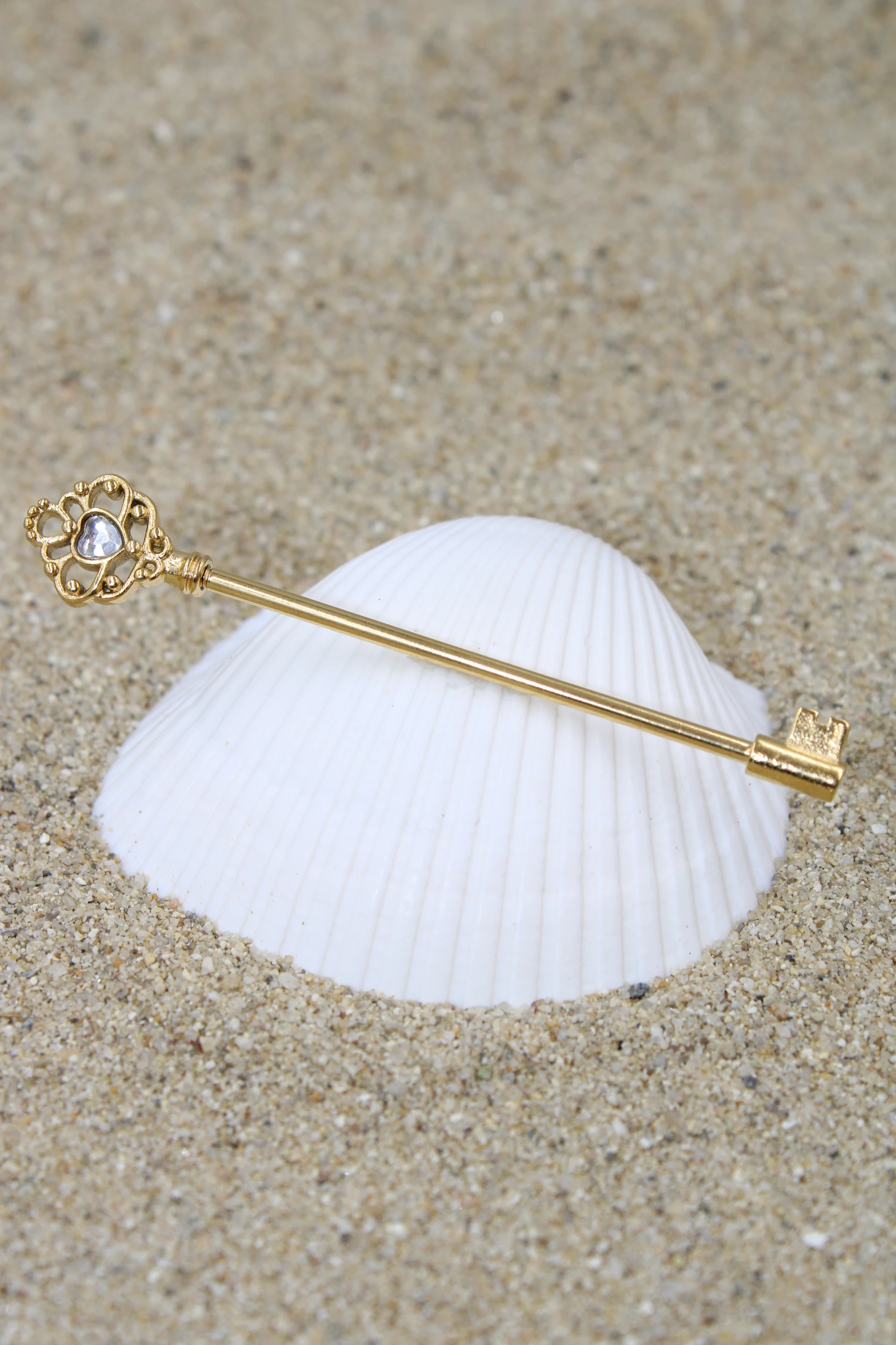 Çelik Piercing Zirkon Taşlı Köprü Industrial - Gold