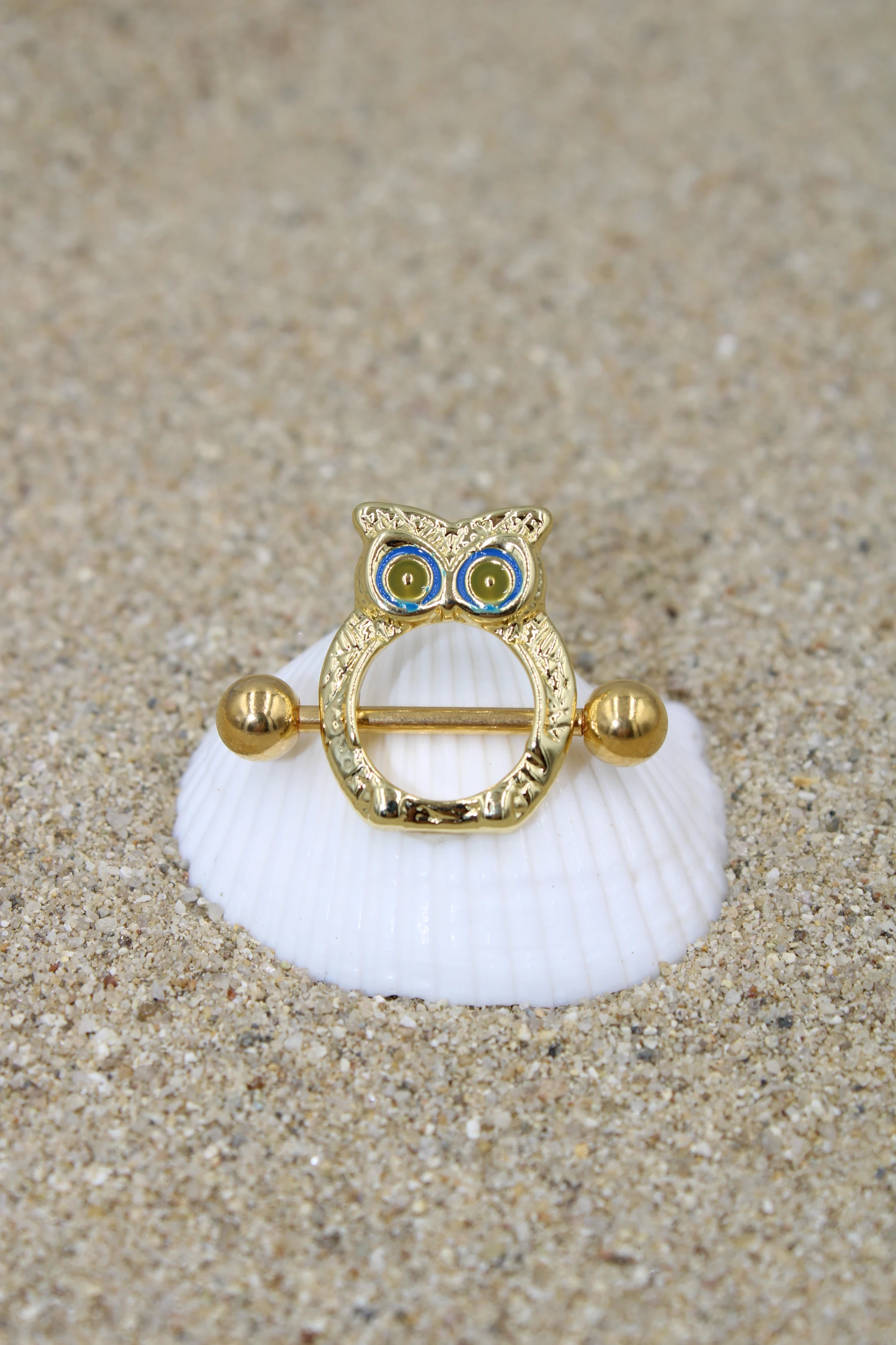 Çelik Piercing Nipple Meme Ucu - Gold