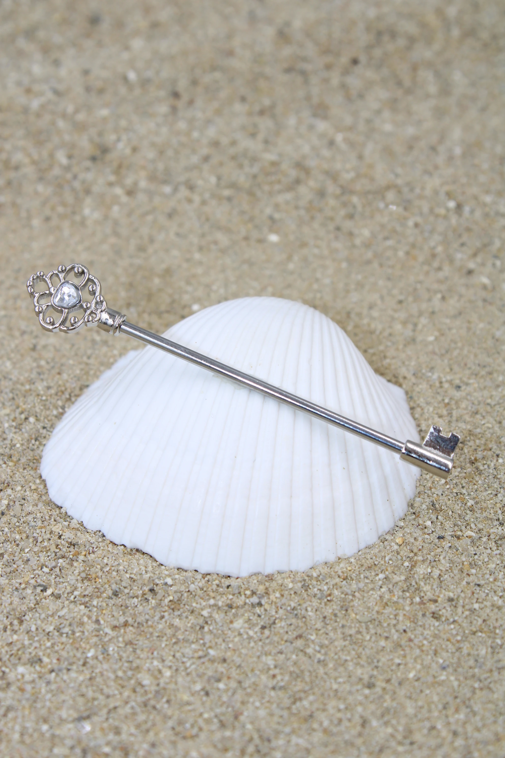 Çelik Piercing Zirkon Taşlı Köprü Industrial - Silver