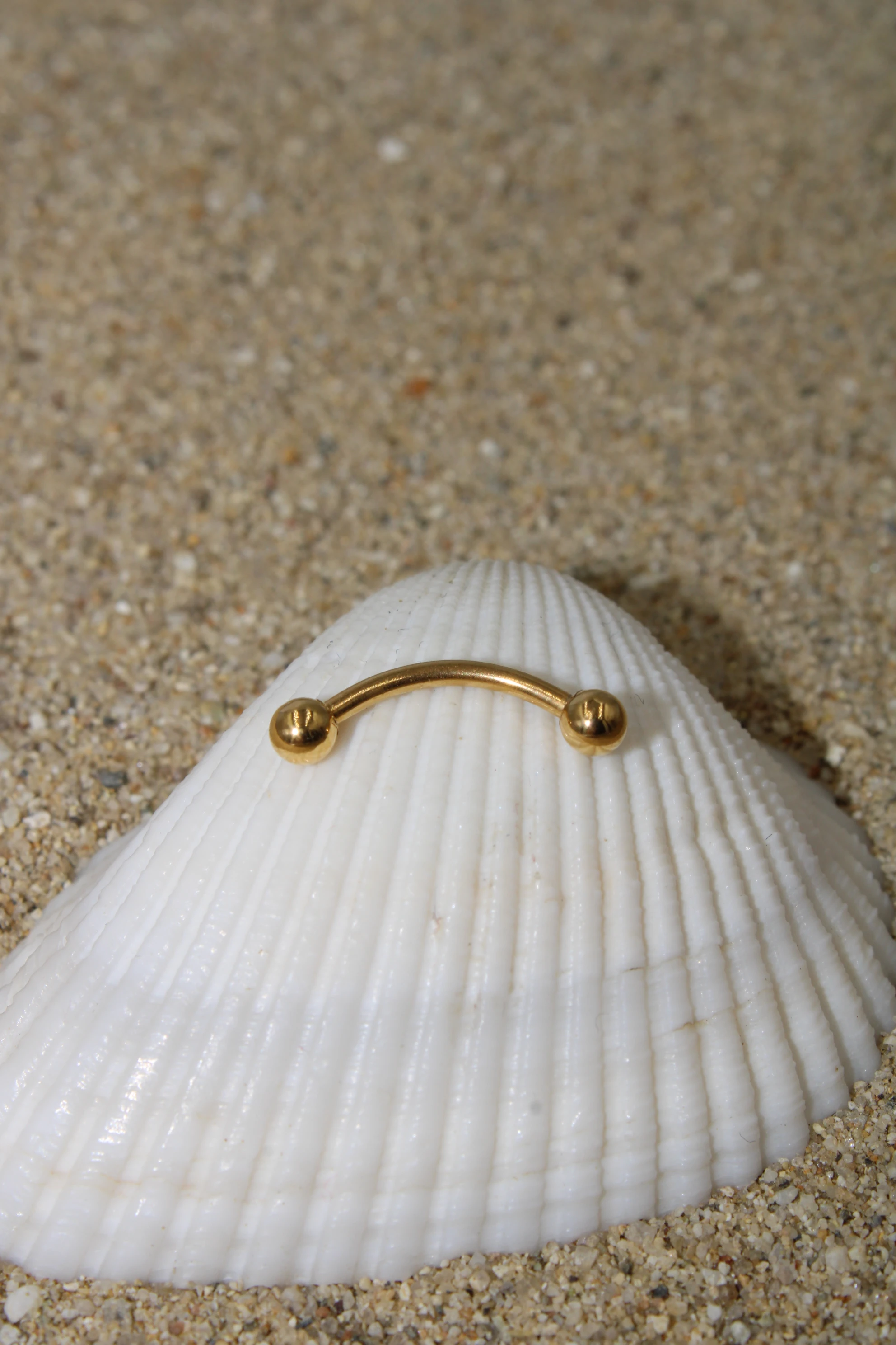 Çelik Kaş Piercing Top Çap 3 mm - Gold