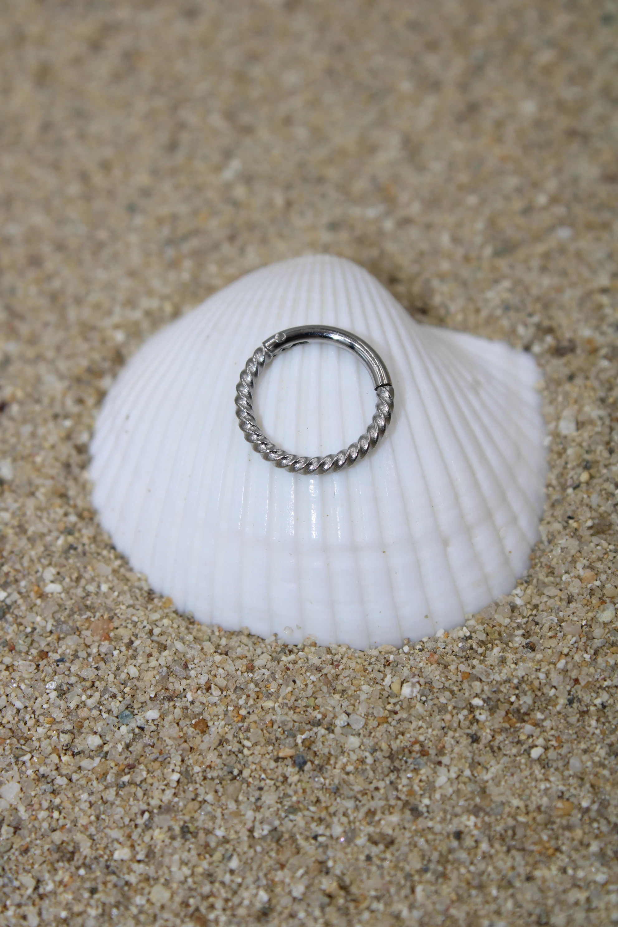 Çelik Piercing Burma Kilitli Halka - Silver