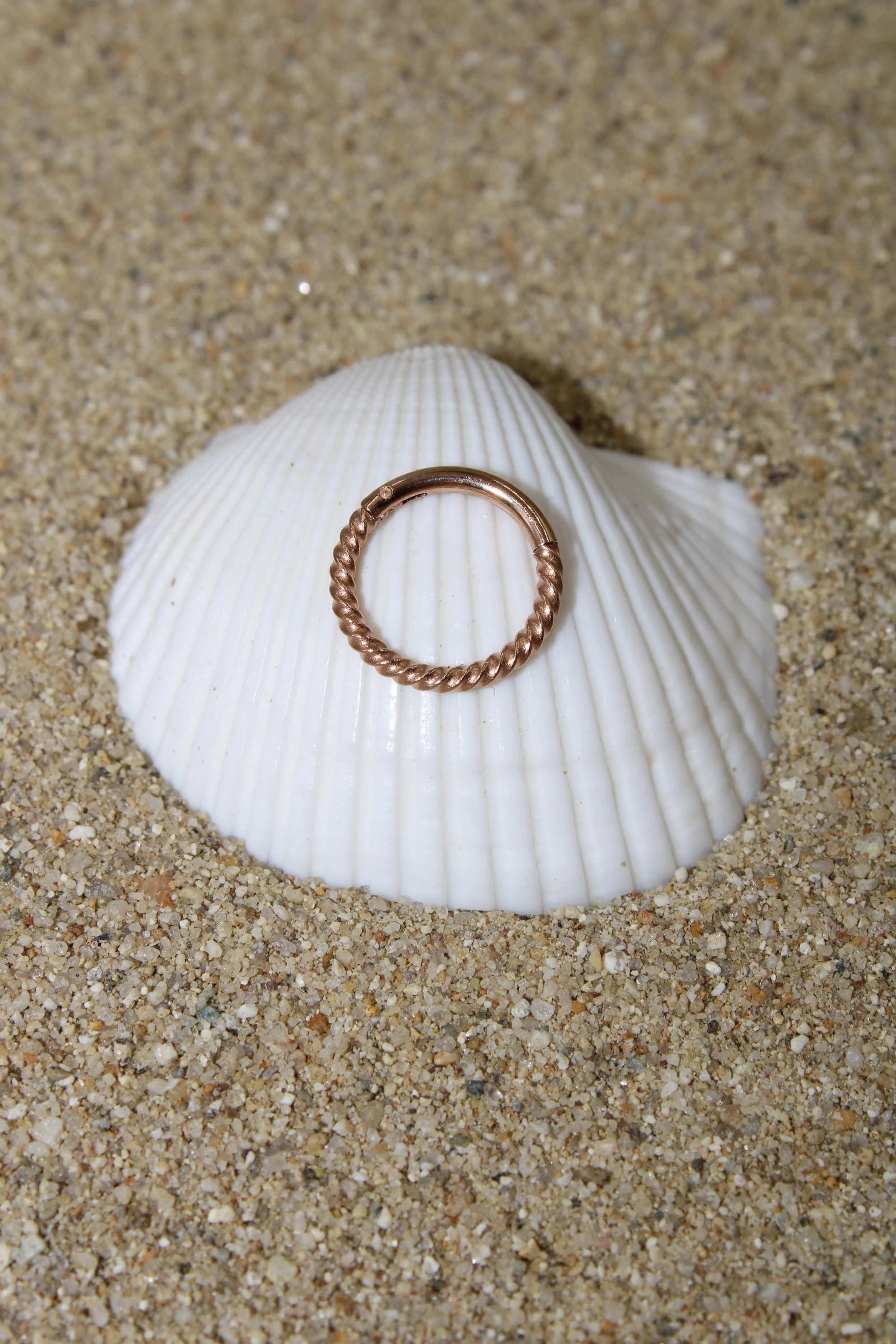 Çelik Piercing Burma Kilitli Halka - Rose